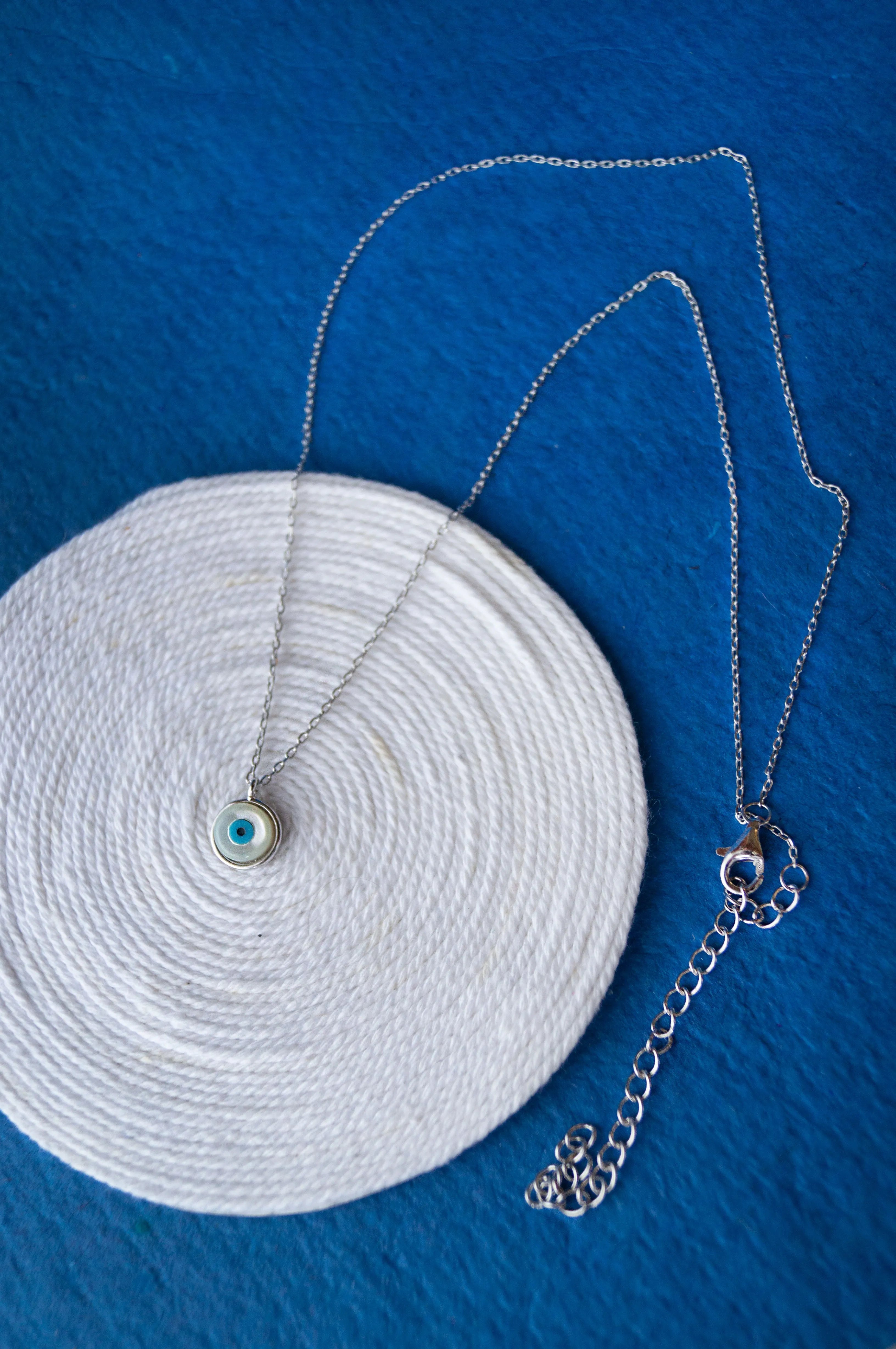 Petite Classic Evil Eye Sterling Silver Chain Necklace