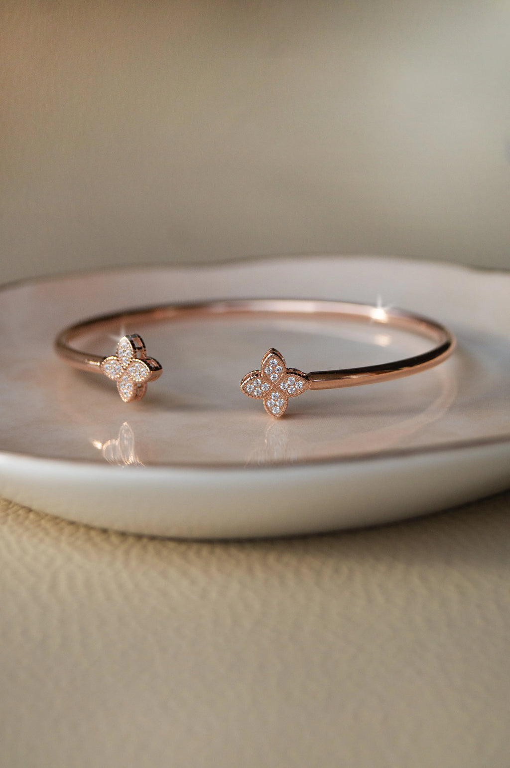 Luckily Clover Sterling Silver Adjustable Bracelet