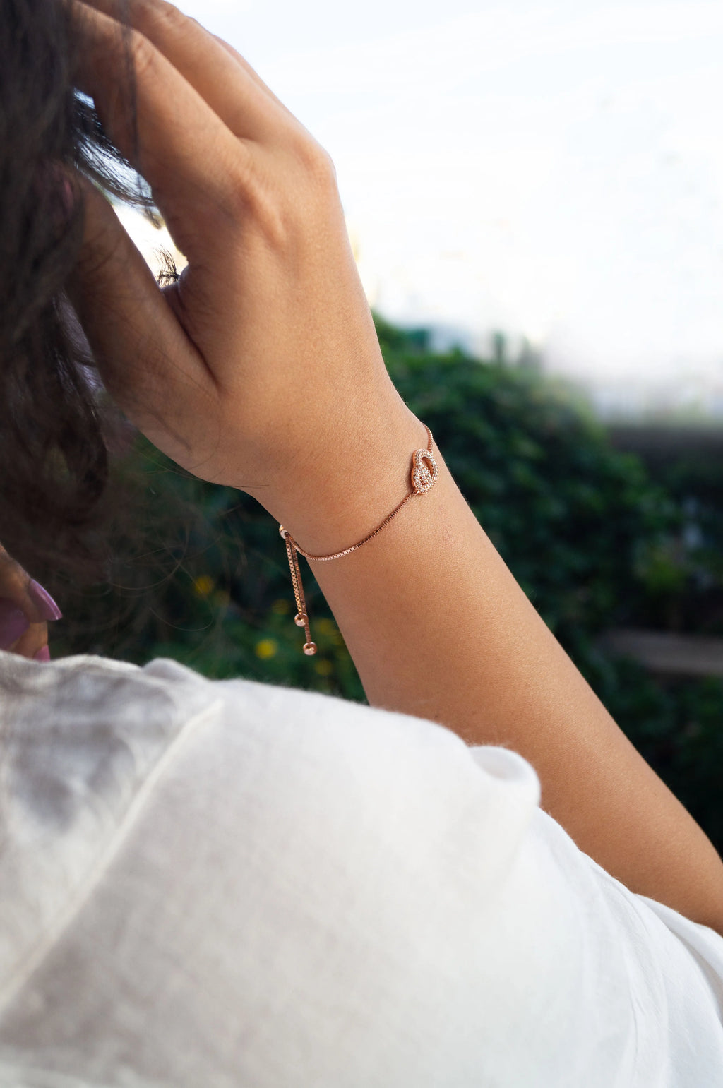 Infinite Love Rose Gold Plated Sterling Silver Bracelet