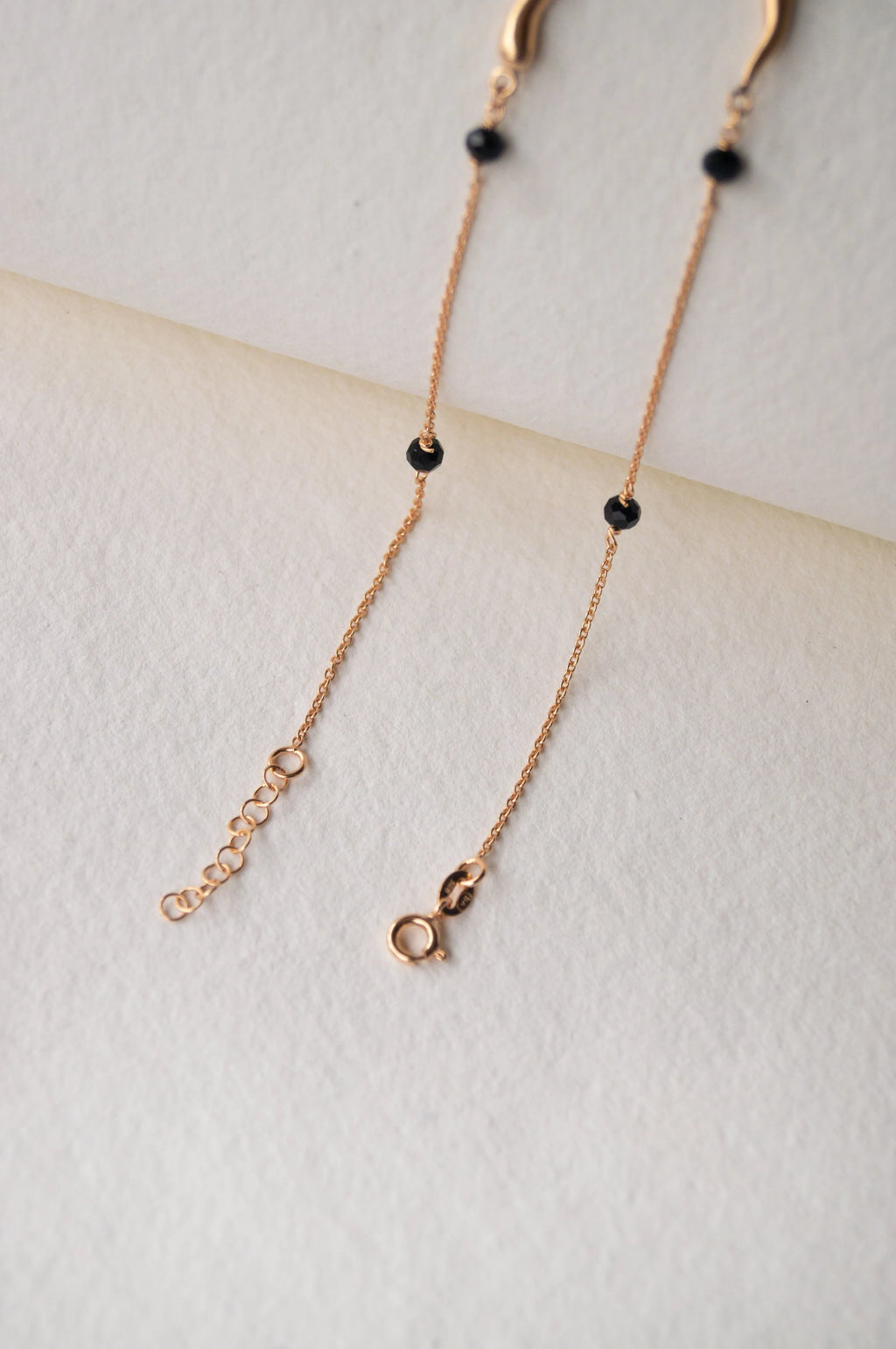 Cute Wave Rose Gold Plated Sterling Silver Anklet