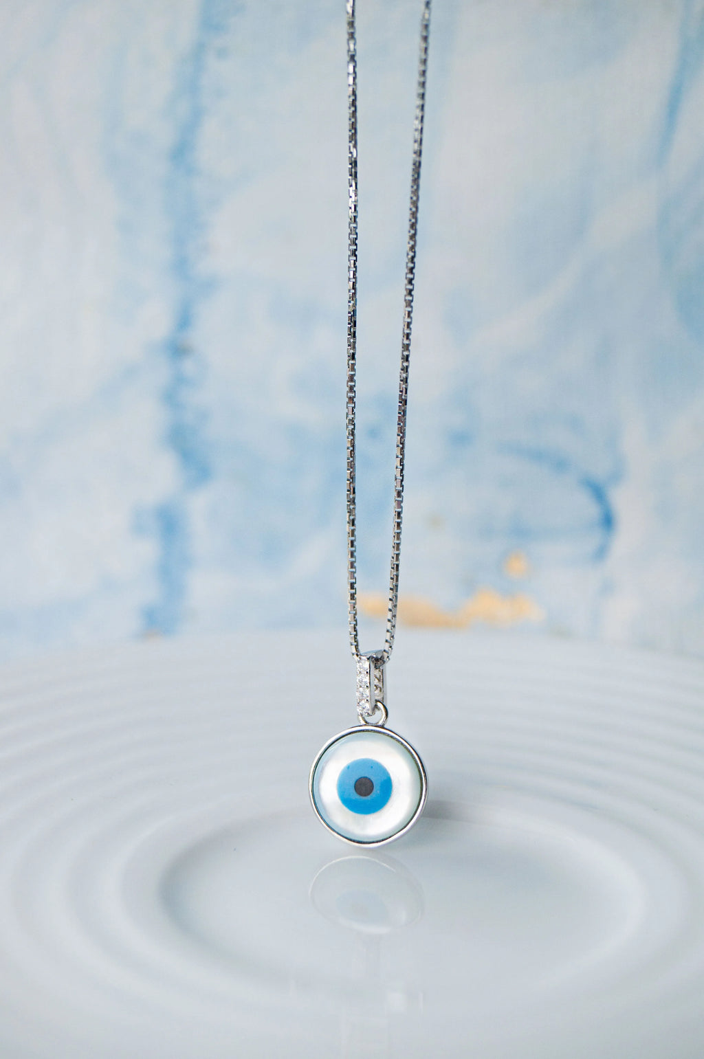 Evergreen Evil Eye Sterling Silver Pendant