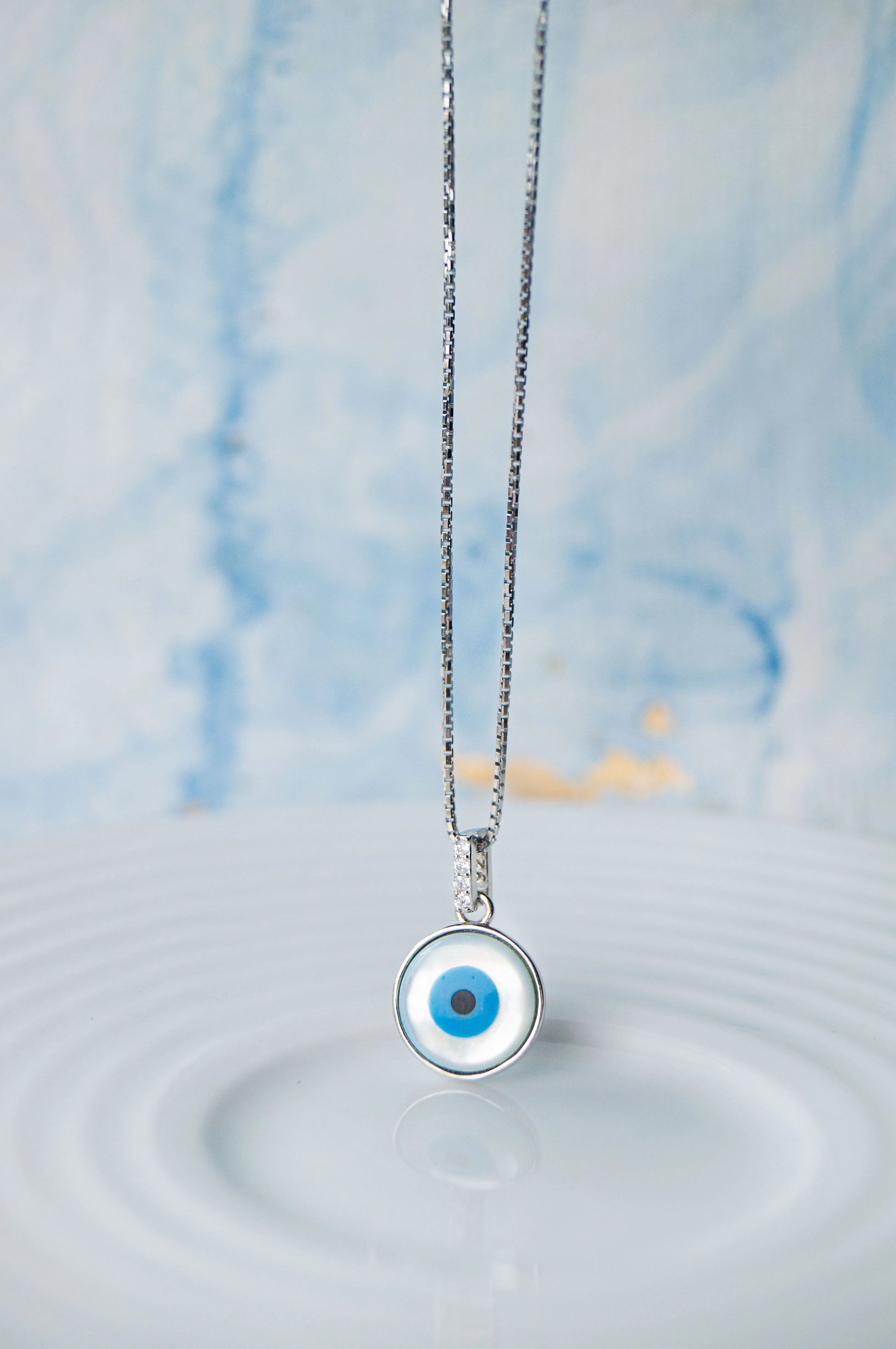 Evergreen Evil Eye Sterling Silver Pendant