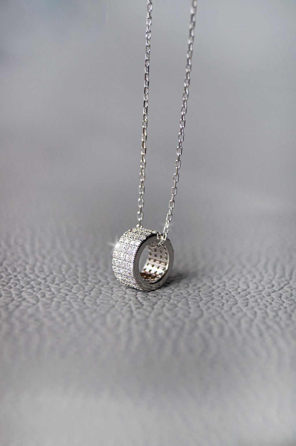 Ring-It-Up Rose Gold Plated Sterling Silver Pendant With Chain