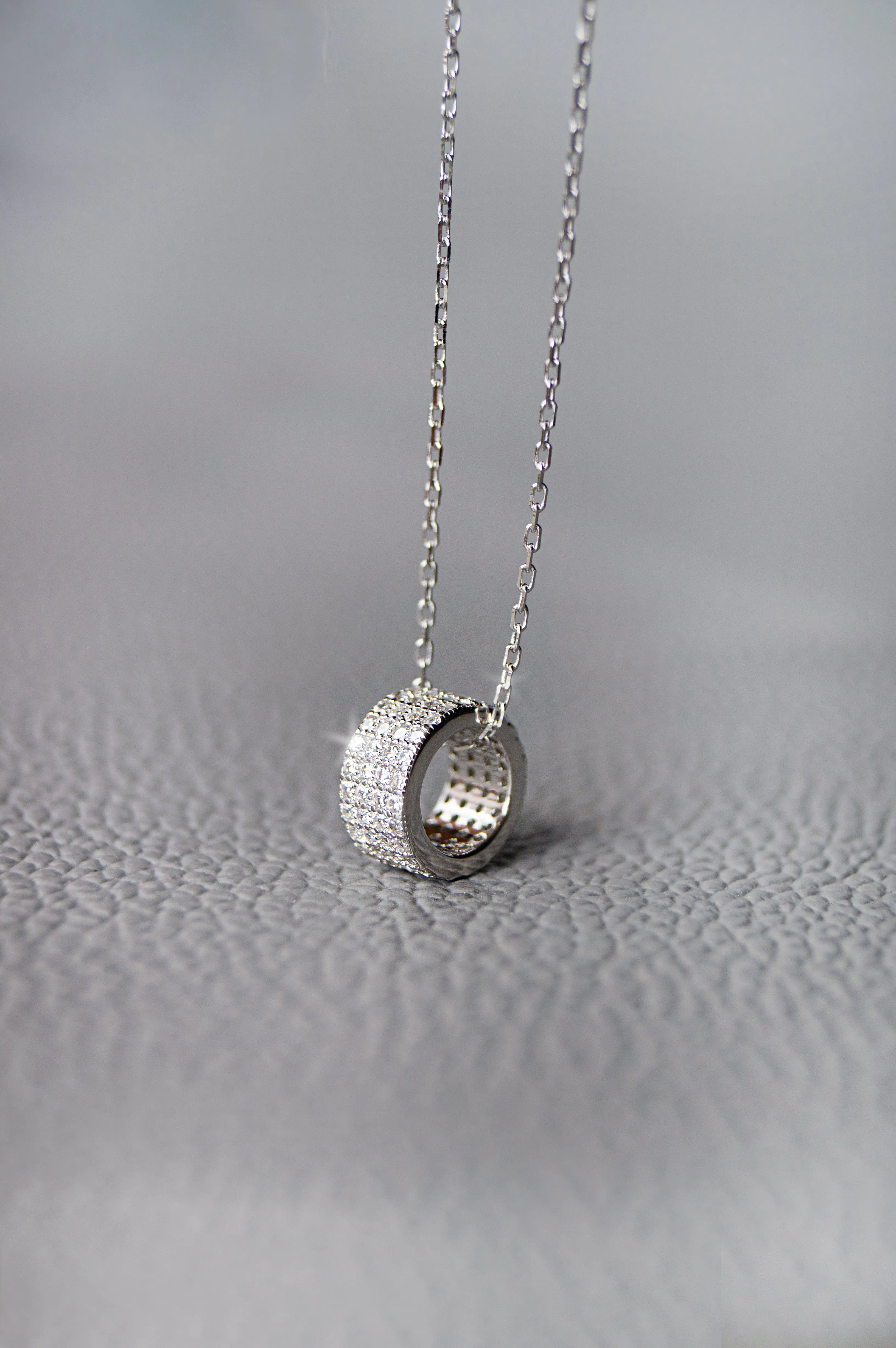 Ring-It-Up Rose Gold Plated Sterling Silver Pendant With Chain