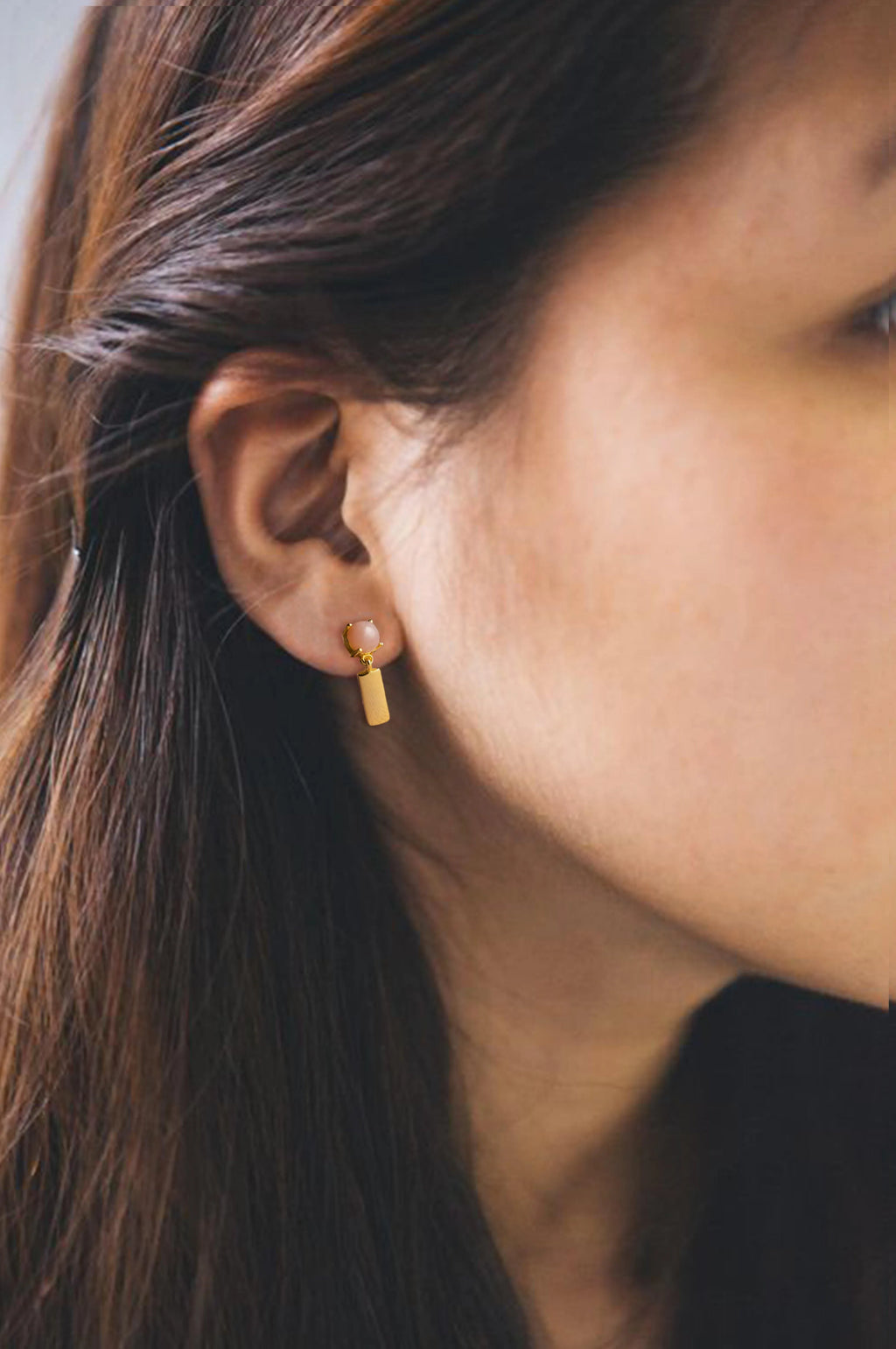 Rosy Bar Sterling Silver Drop Earrings