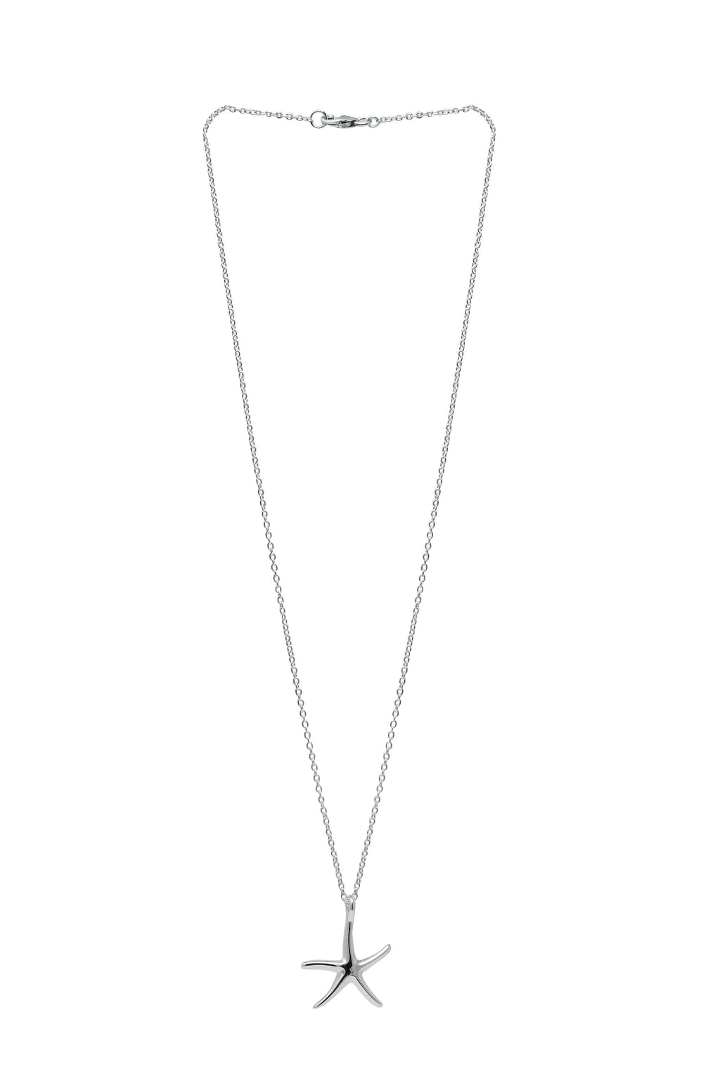 Underwater Star Fish Sterling Silver Pendant Necklace