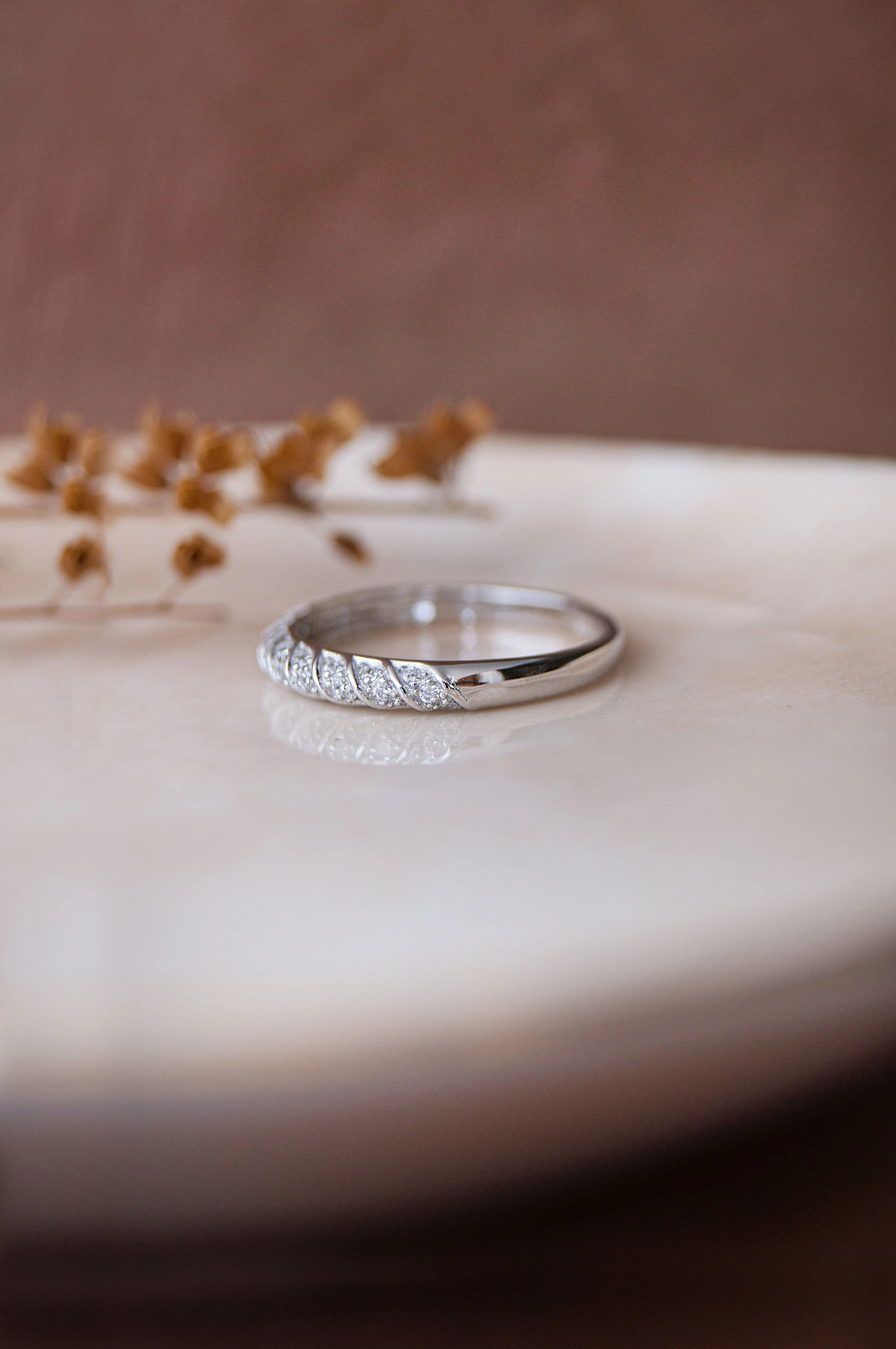 Band With A Twisted Trail Sterling Silver Ring