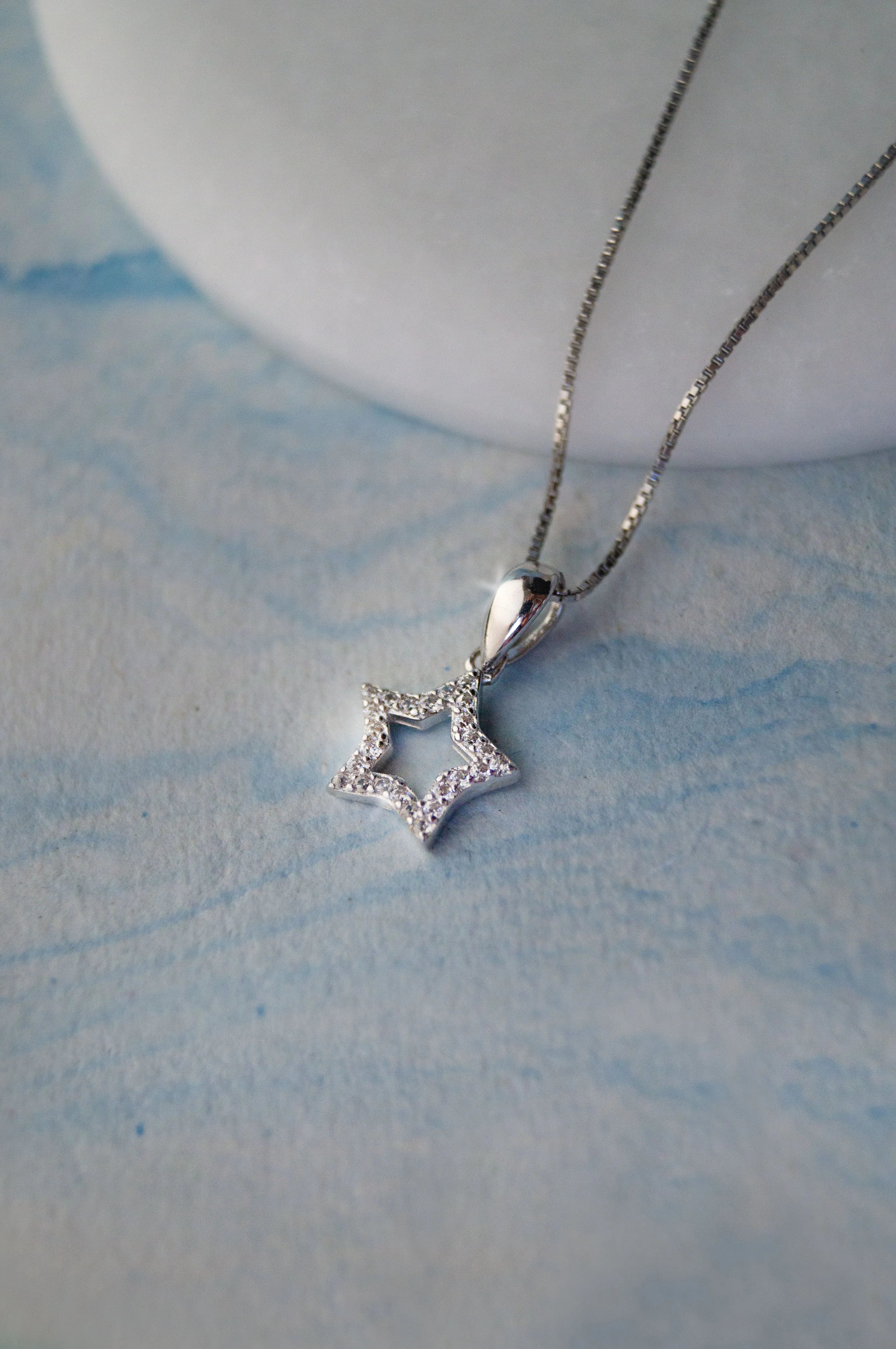 Halo Star Sterling Silver Pendant
