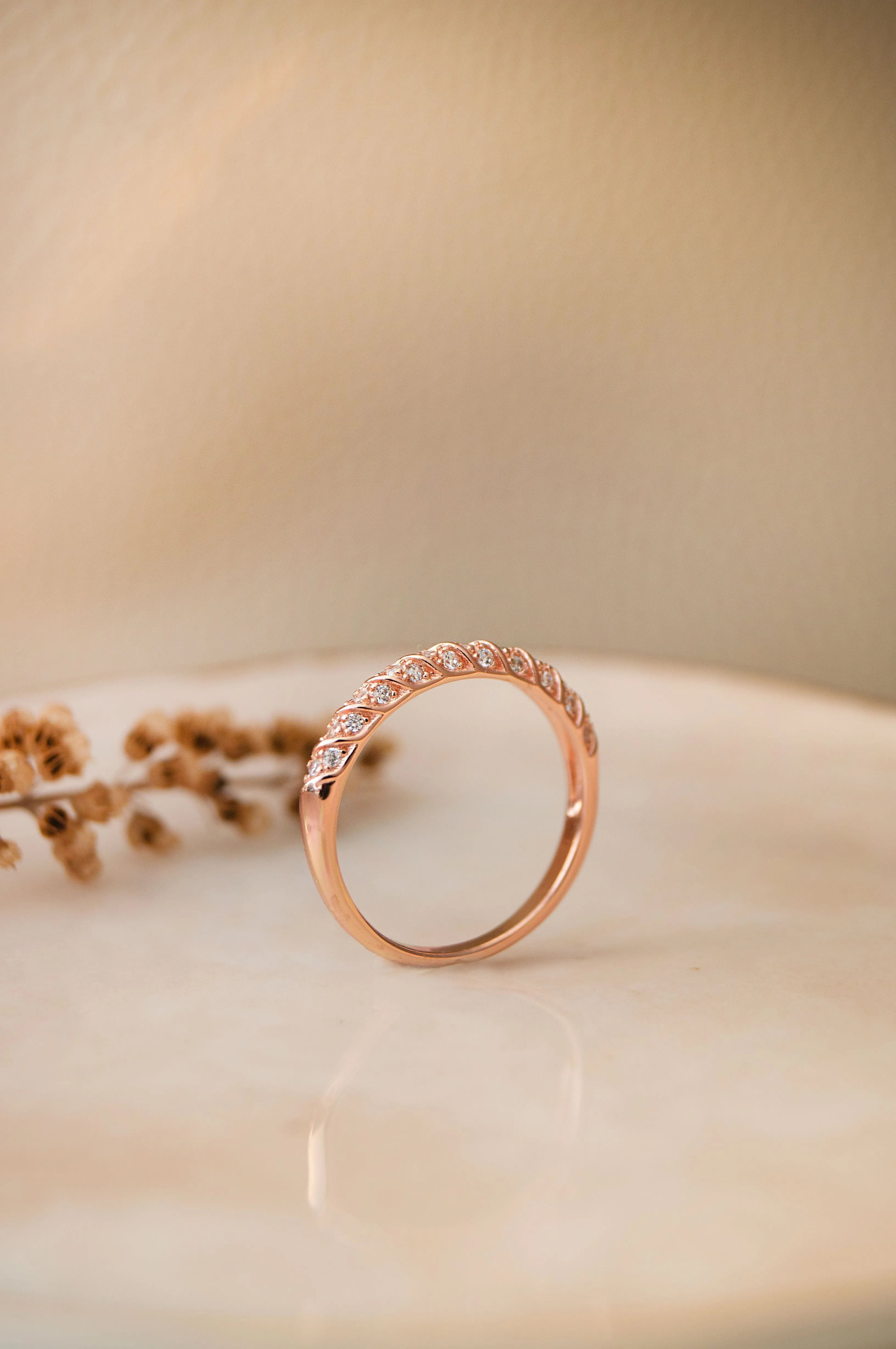 Band With A Twisted Trail Sterling Silver Ring