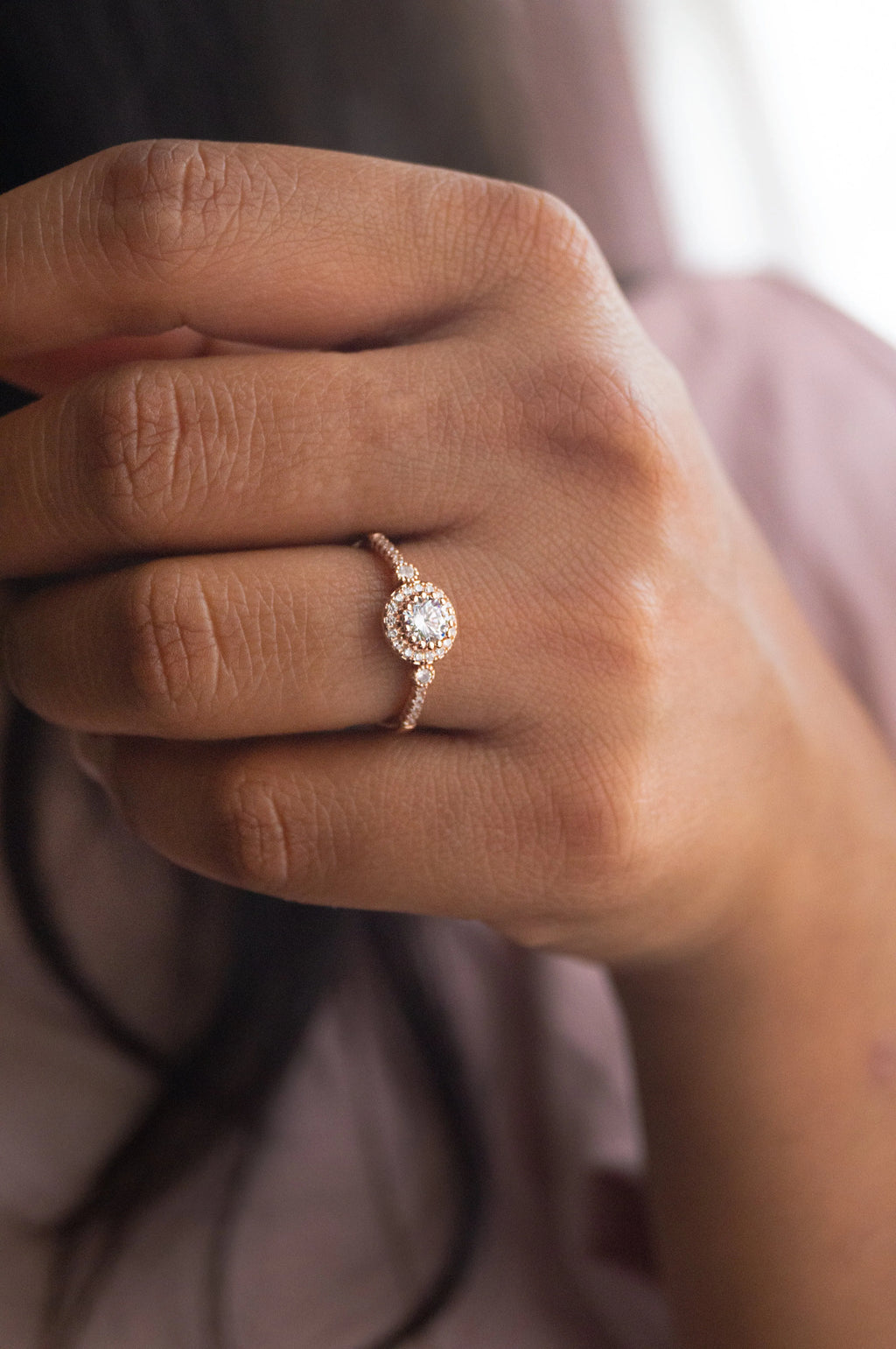 Holding It For You Solitaire Sterling Silver Ring