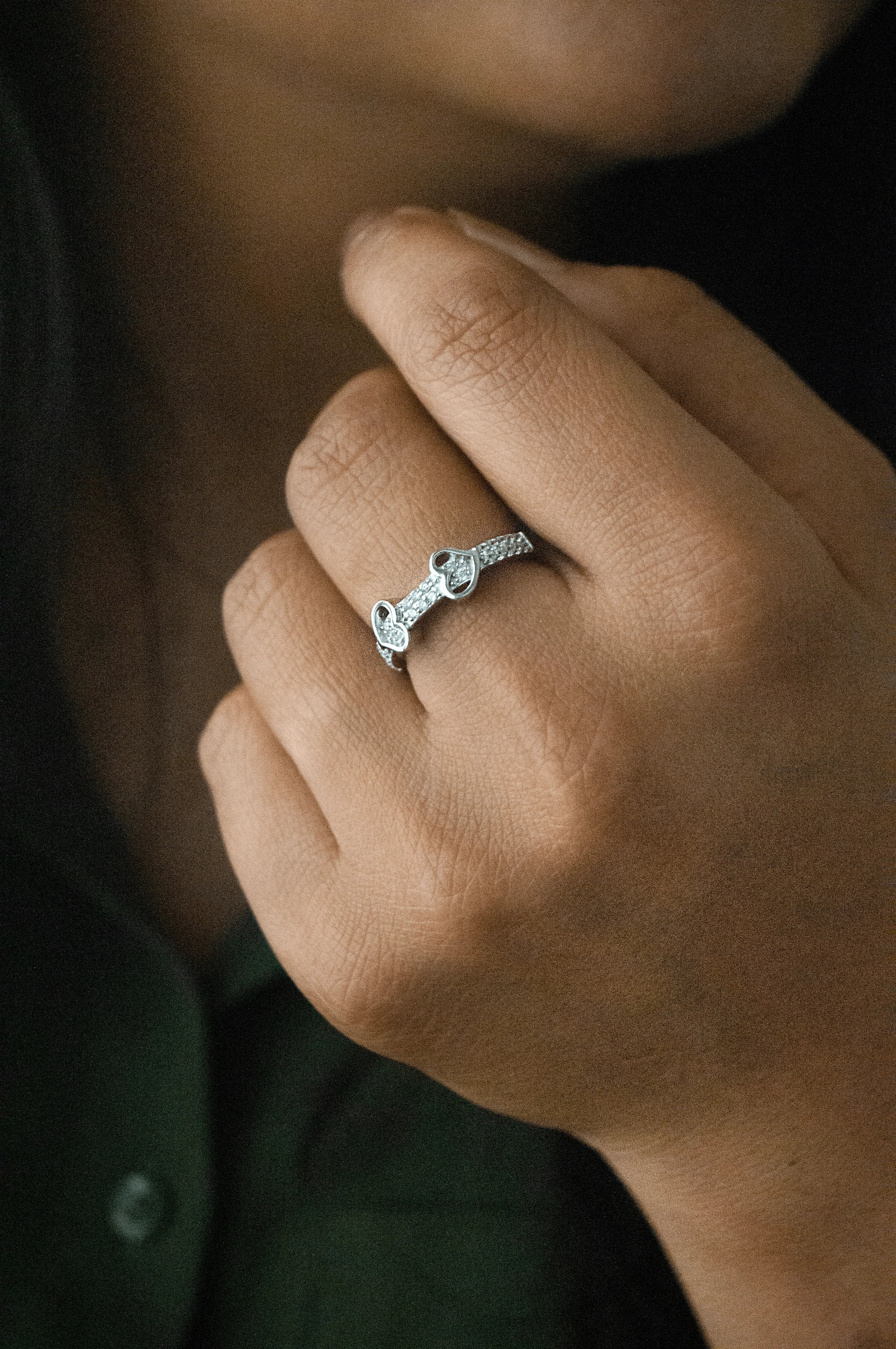 Together In Our Hearts Rose Gold Plated Sterling Silver Ring