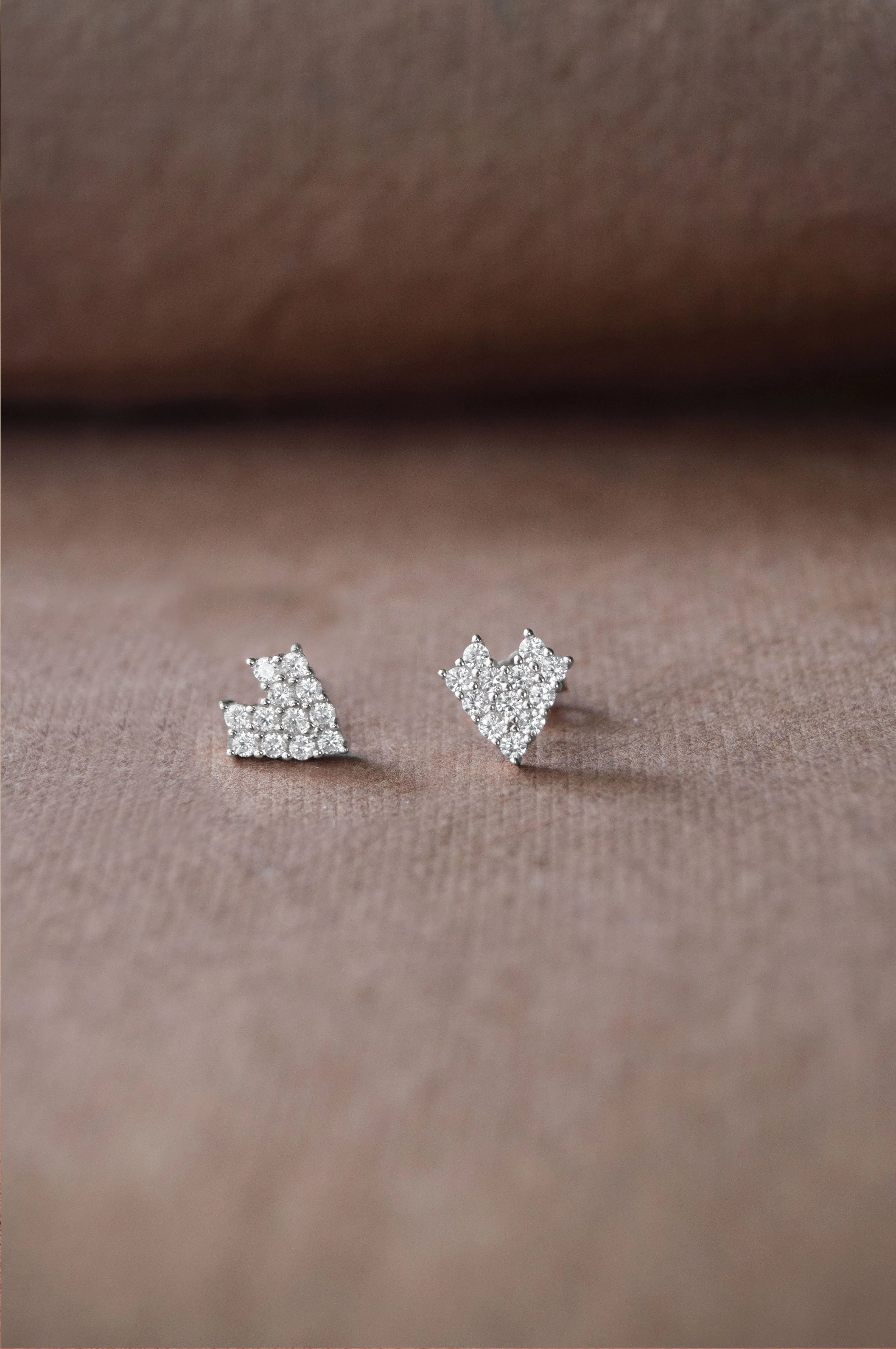 8 bit Heart Sterling Silver Earrings
