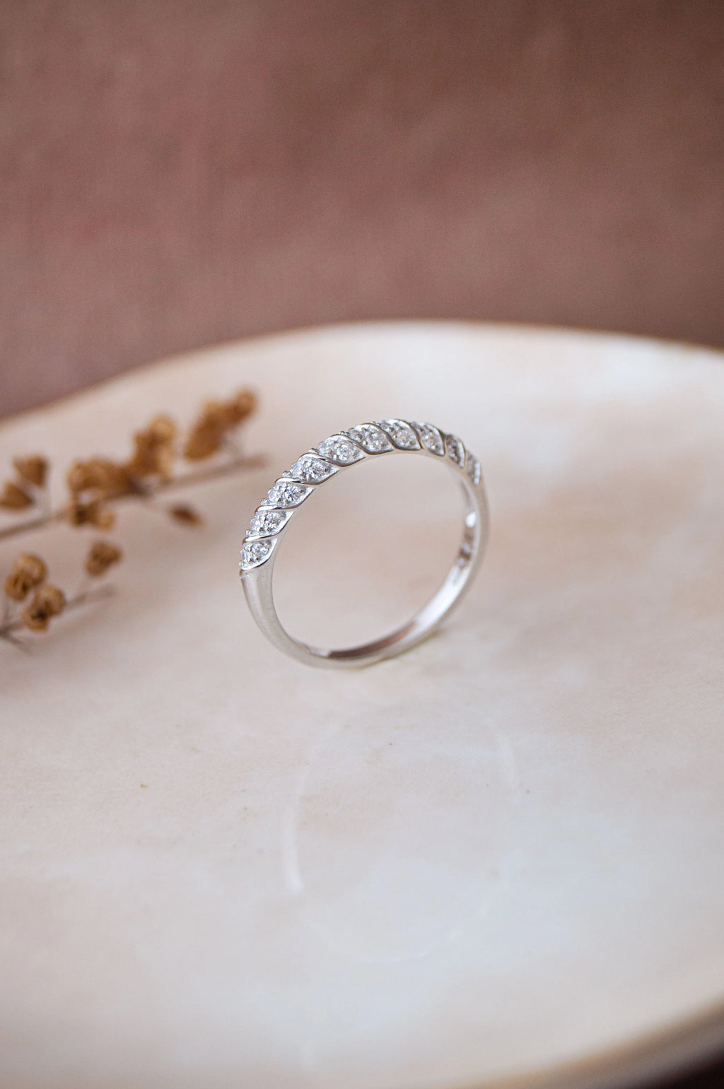 Band With A Twisted Trail Sterling Silver Ring