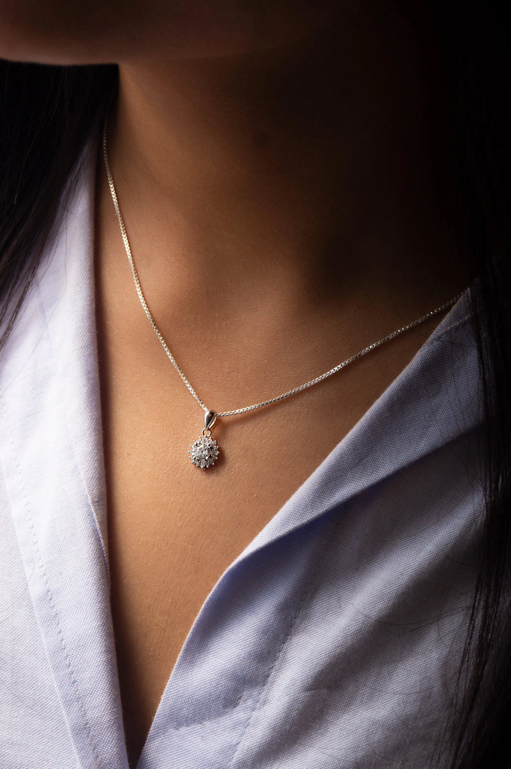 Born To Shine Solitaire Sterling Silver Pendant