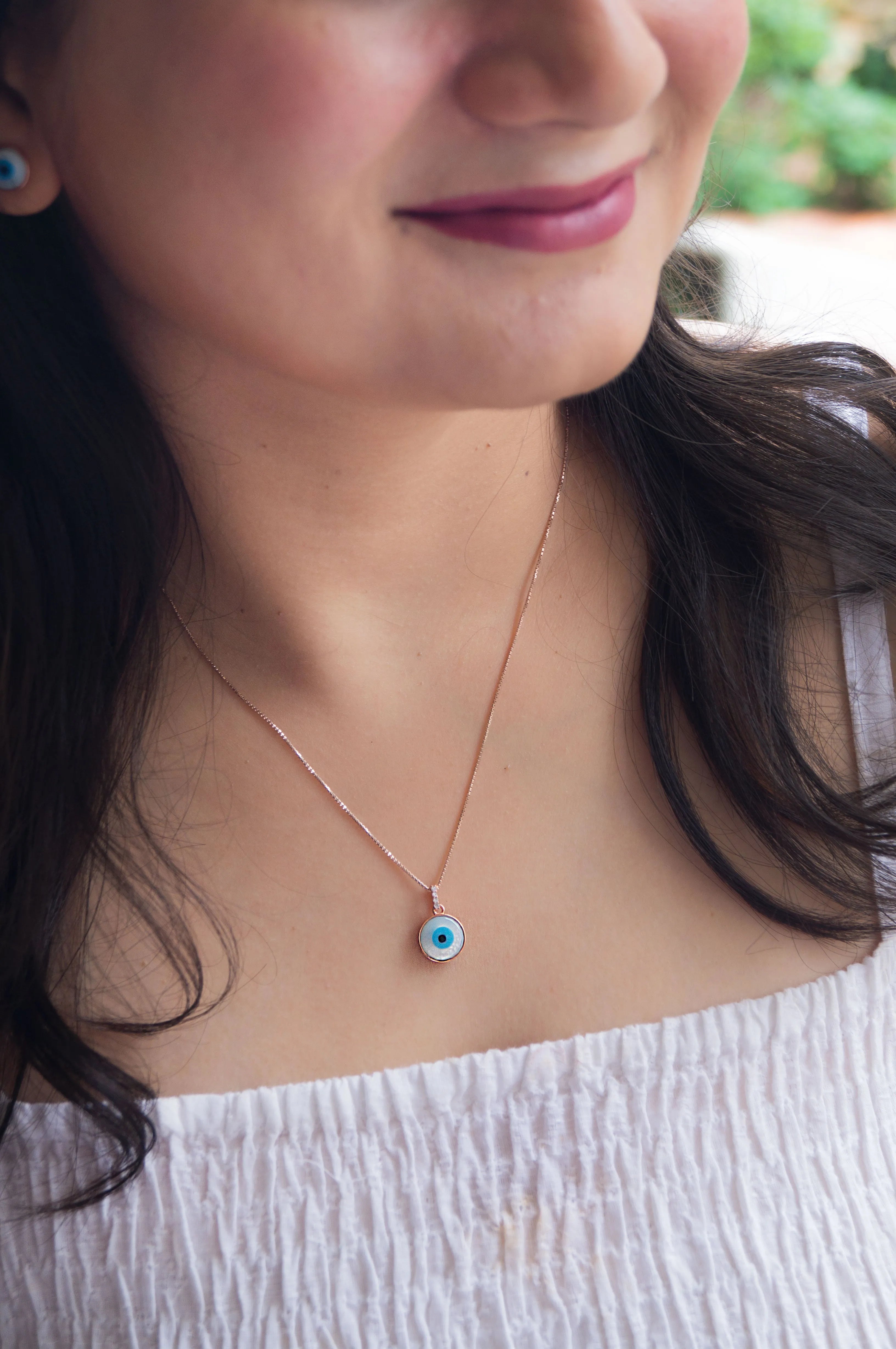 Evergreen Evil Eye Sterling Silver Pendant