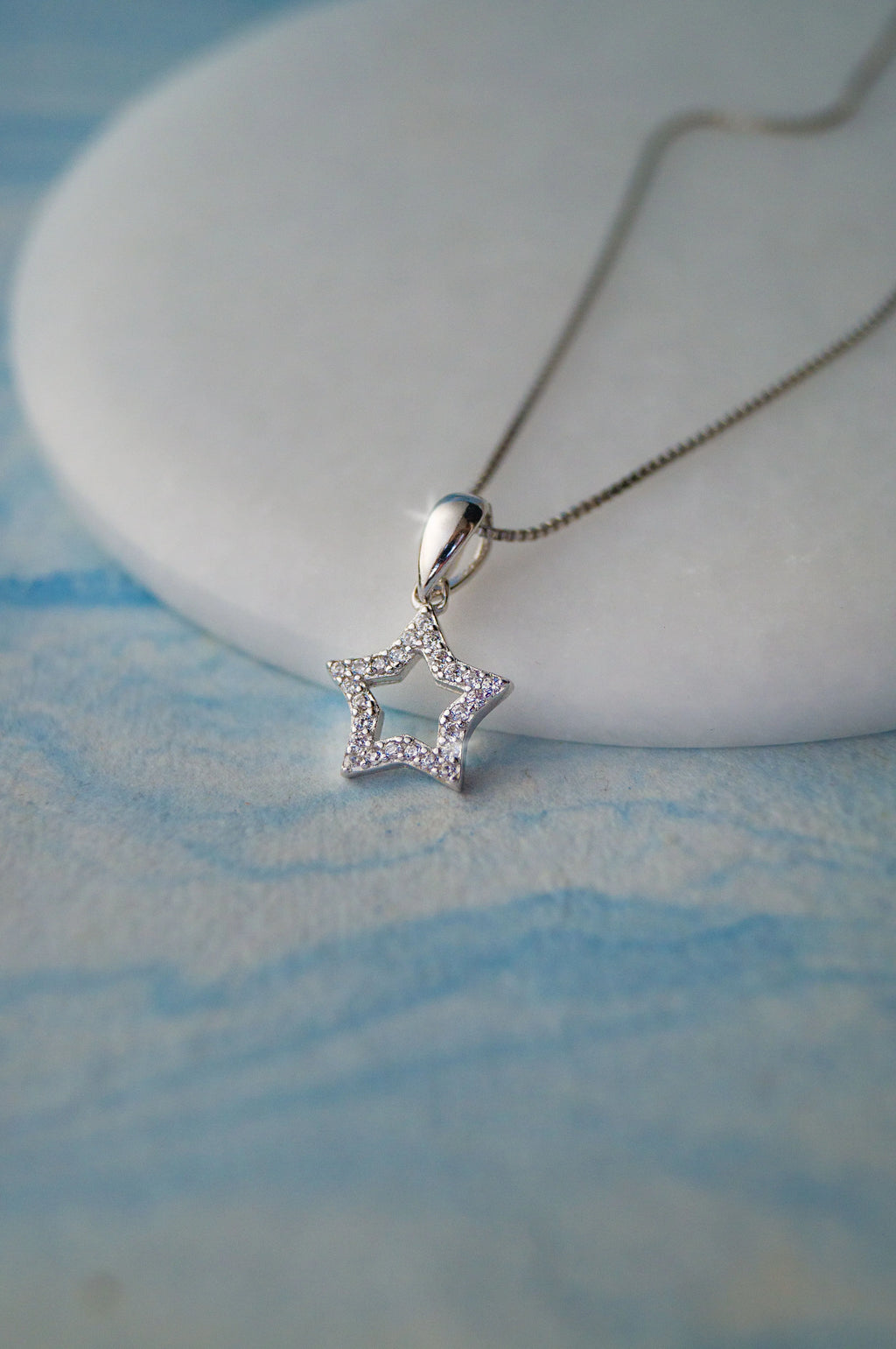 Halo Star Sterling Silver Pendant