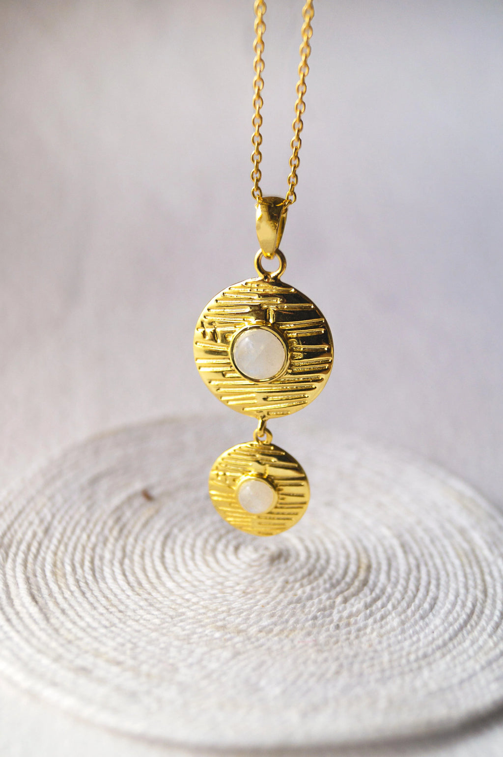 Speckled Rainbow Moon Stone Sterling Silver Jewellery Set