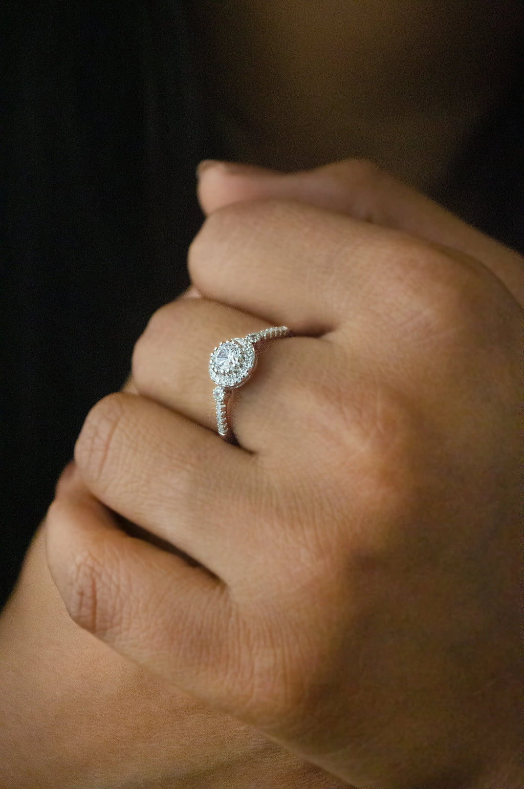 Holding It For You Solitaire Sterling Silver Ring