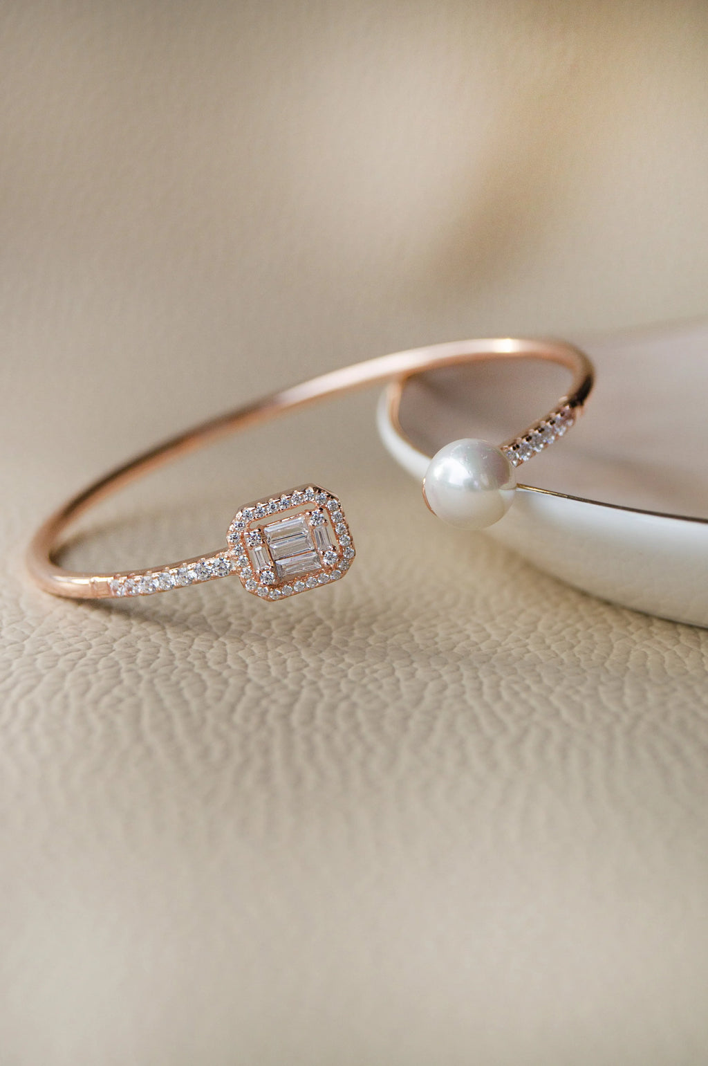 Classy And Chic Rose Gold Plated Sterling Silver Adjustable Bracelet