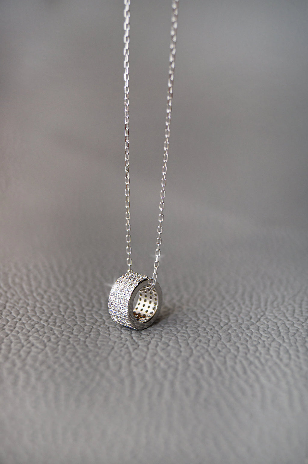 Ring-It-Up Rose Gold Plated Sterling Silver Pendant With Chain