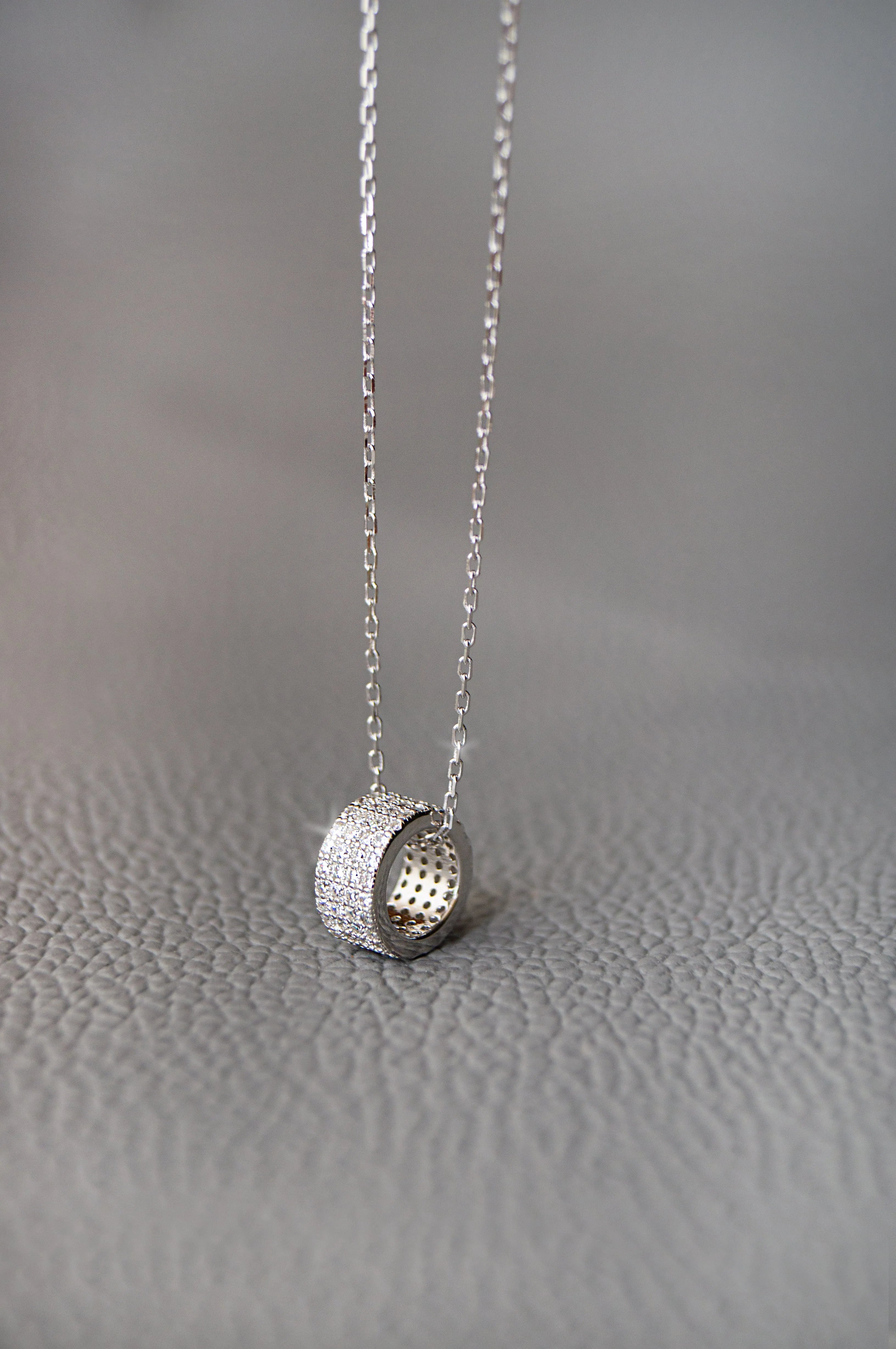 Ring-It-Up Rose Gold Plated Sterling Silver Pendant With Chain