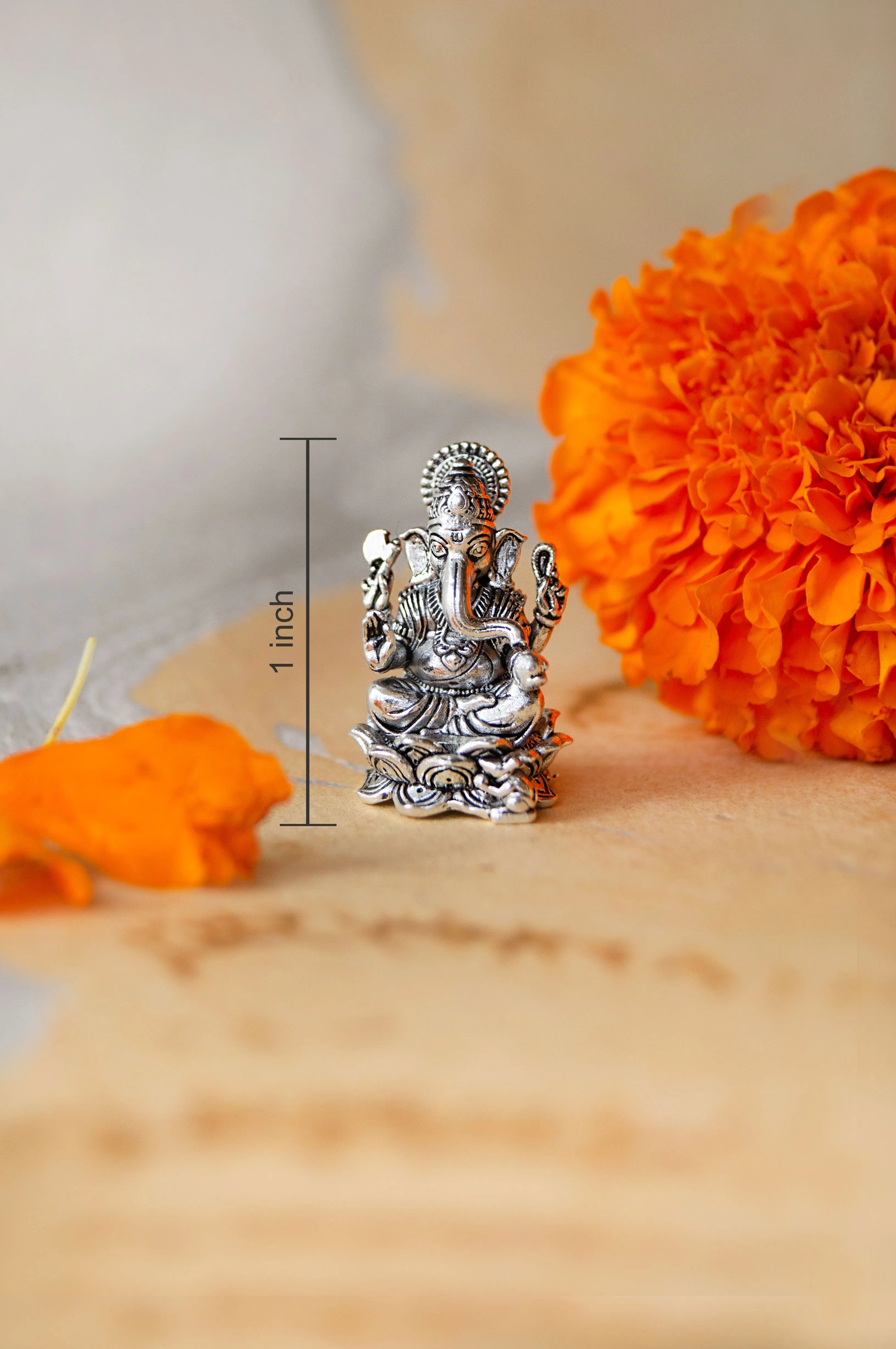 Divine Ganesha 925 Sterling Silver Idol - Family Wali Diwali Gift Hamper