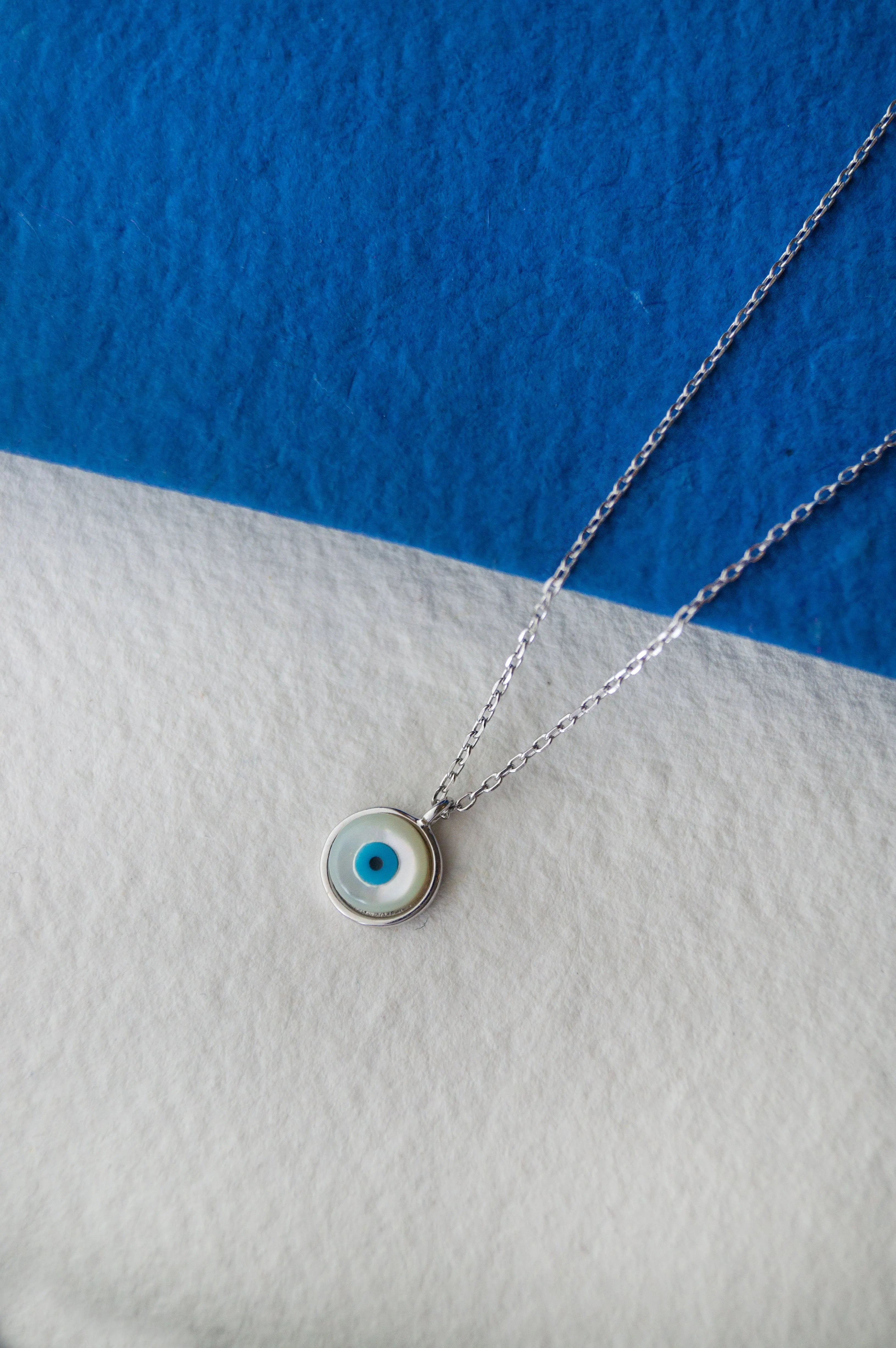 Petite Classic Evil Eye Sterling Silver Chain Necklace