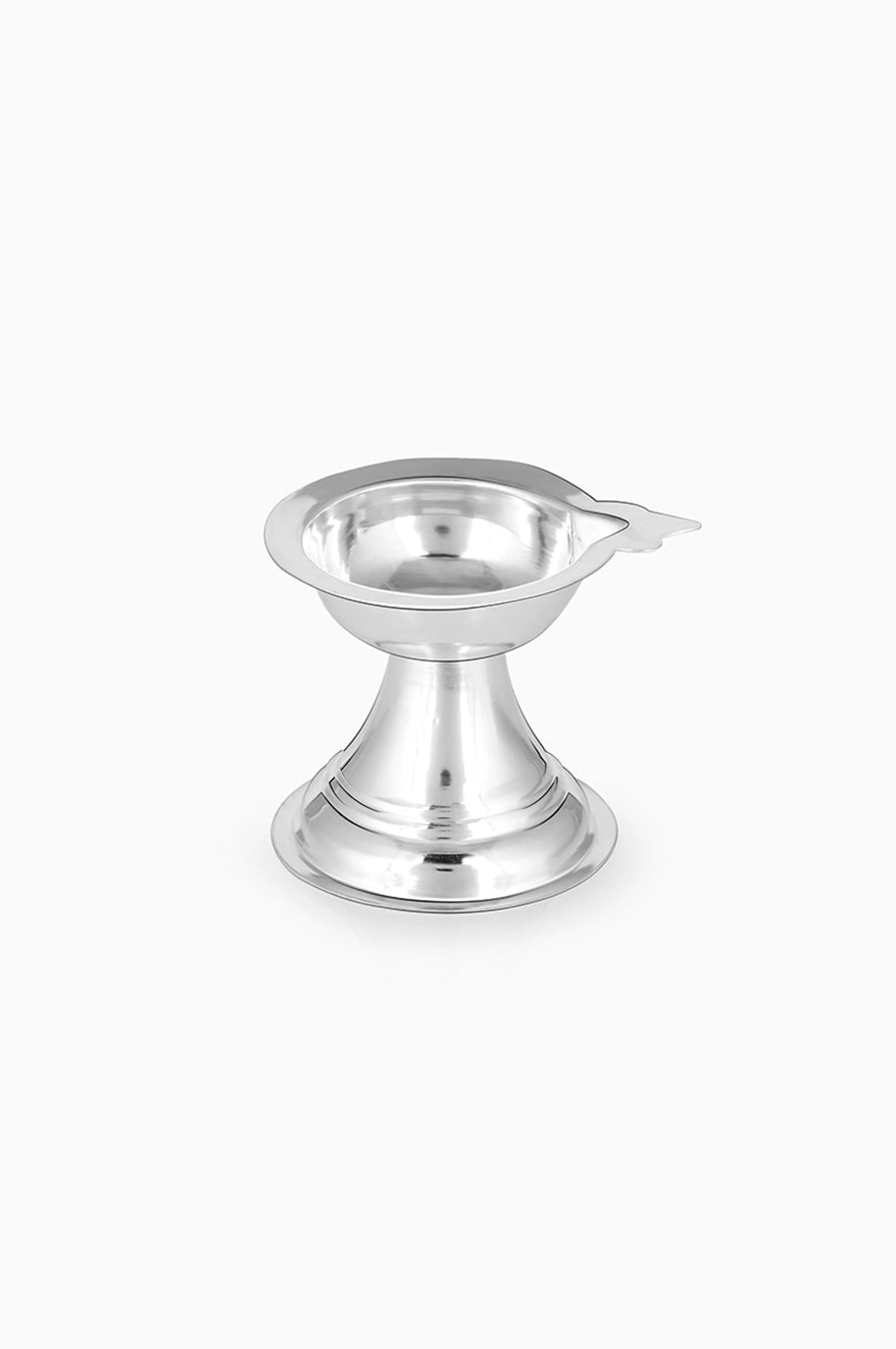 Auspicious Pooja 925 Sterling Silver Diya Stand