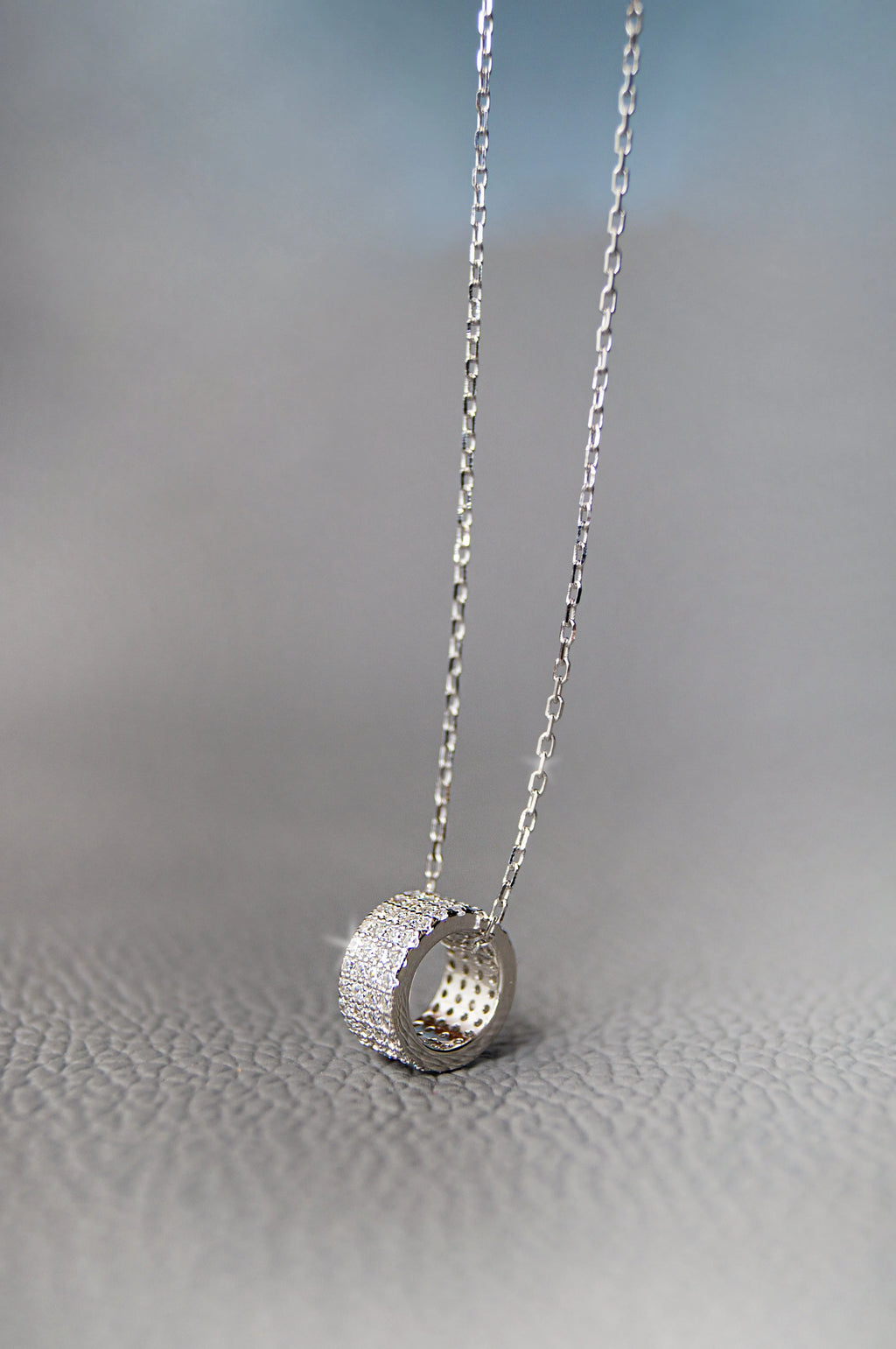 Ring-It-Up Rose Gold Plated Sterling Silver Pendant With Chain