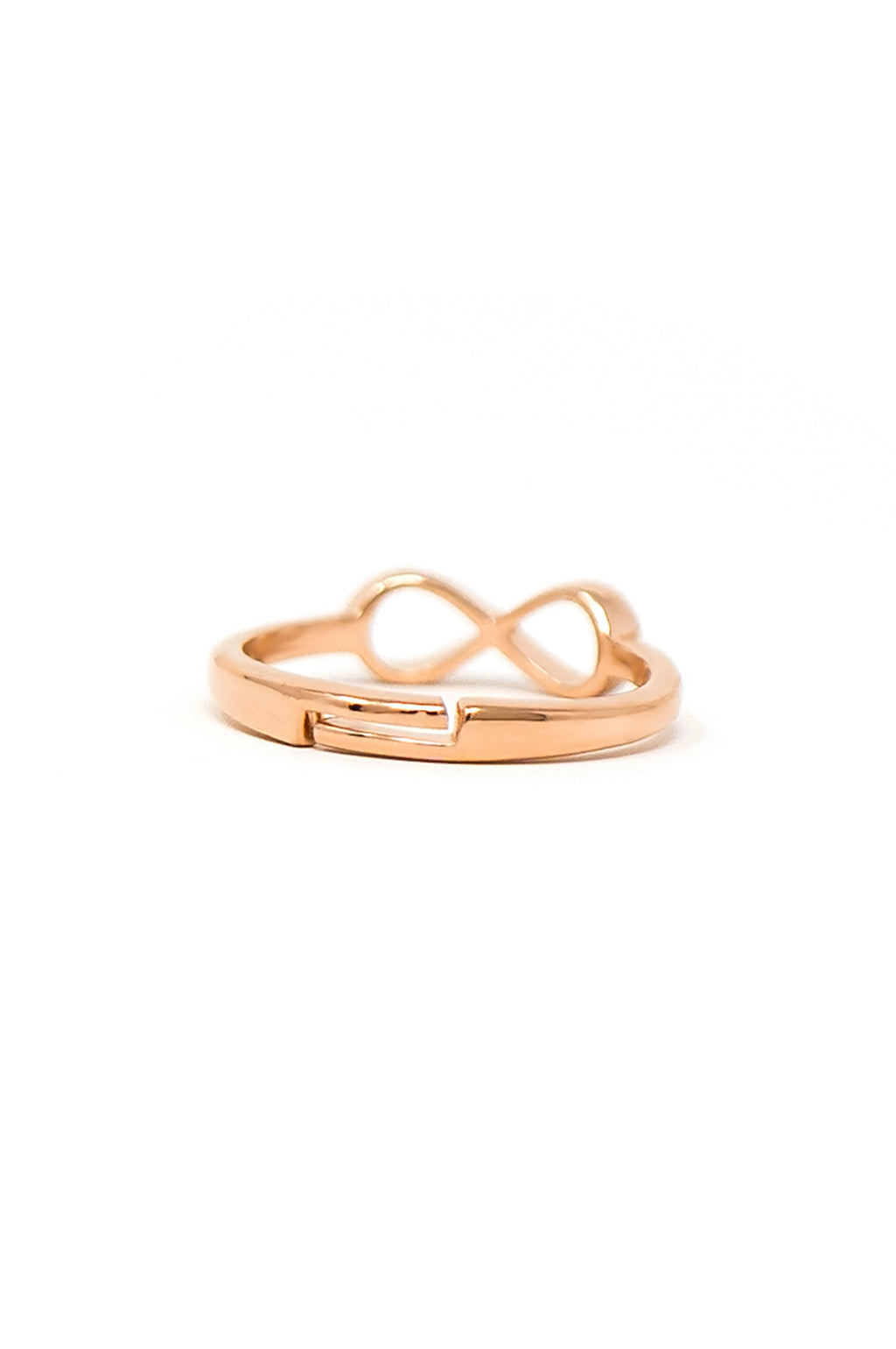 Classic Infinity Rose Gold Plated Sterling Silver Adjustable Ring
