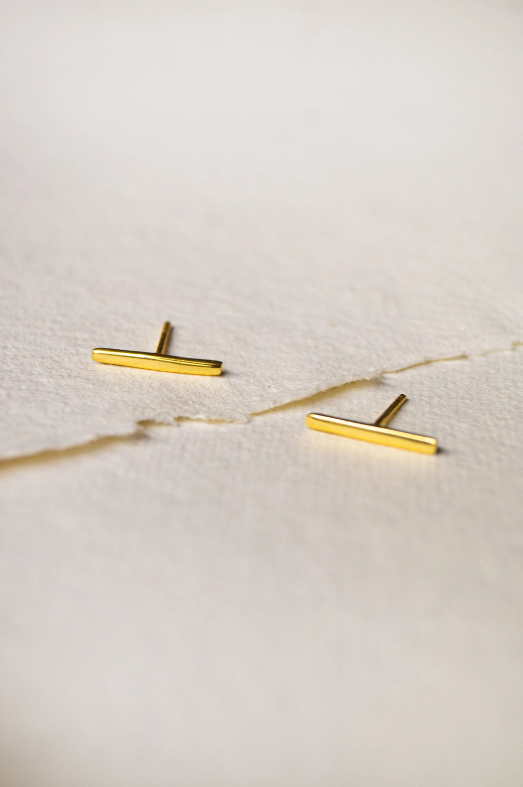 Three Way Gold Plated Sterling Silver Bar Detachable Dangler Earrings