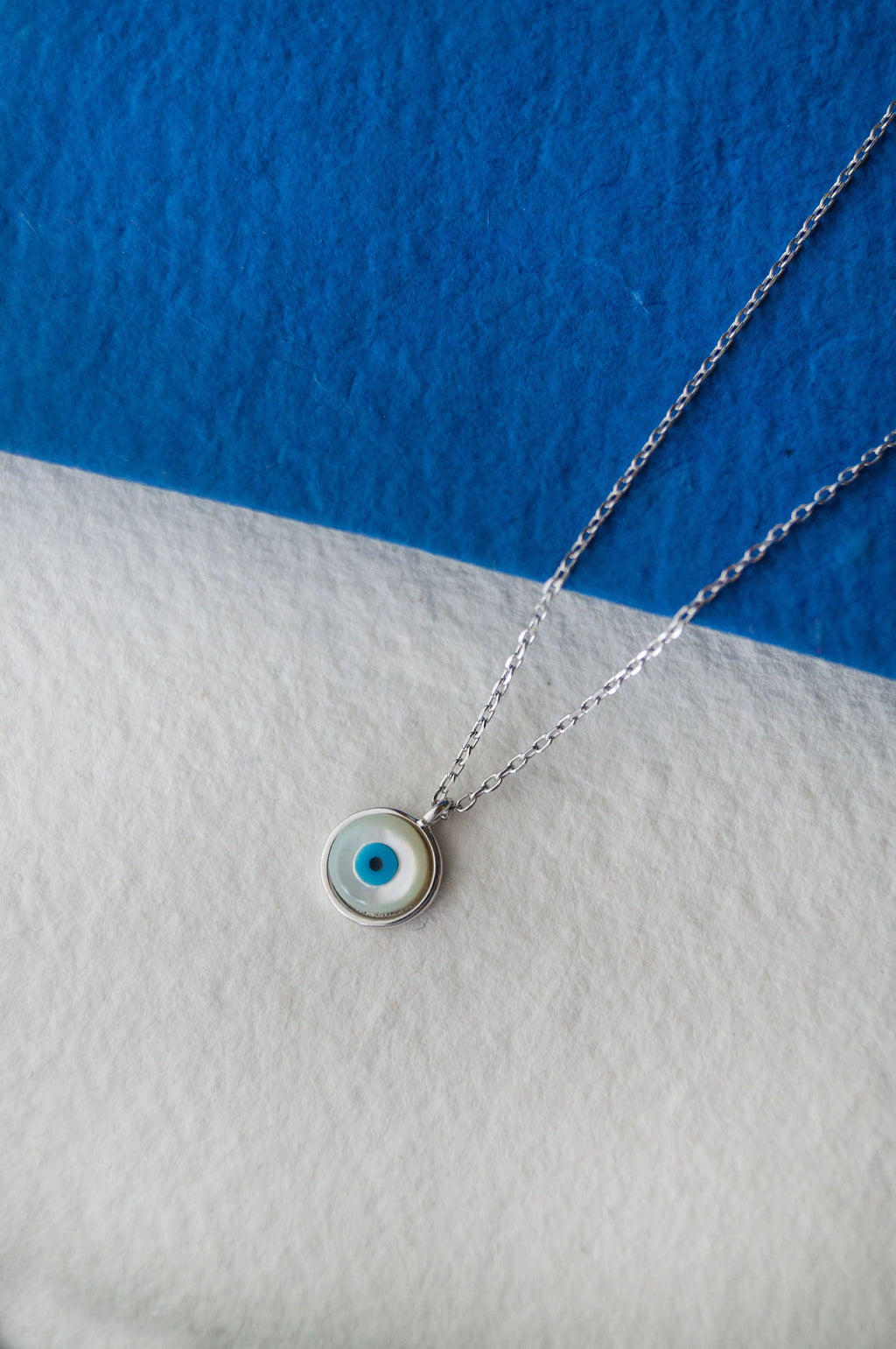 Petite Classic Evil Eye Rose Gold Plated Sterling Silver Chain Necklace