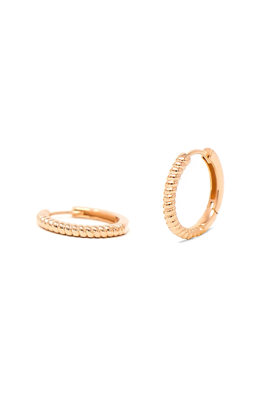 Twisting Glam Gold Plated Sterling Silver Hoop Earrings