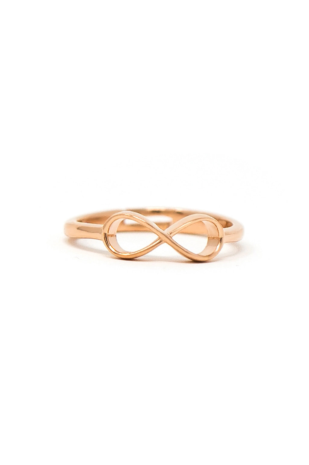 Classic Infinity Rose Gold Plated Sterling Silver Adjustable Ring