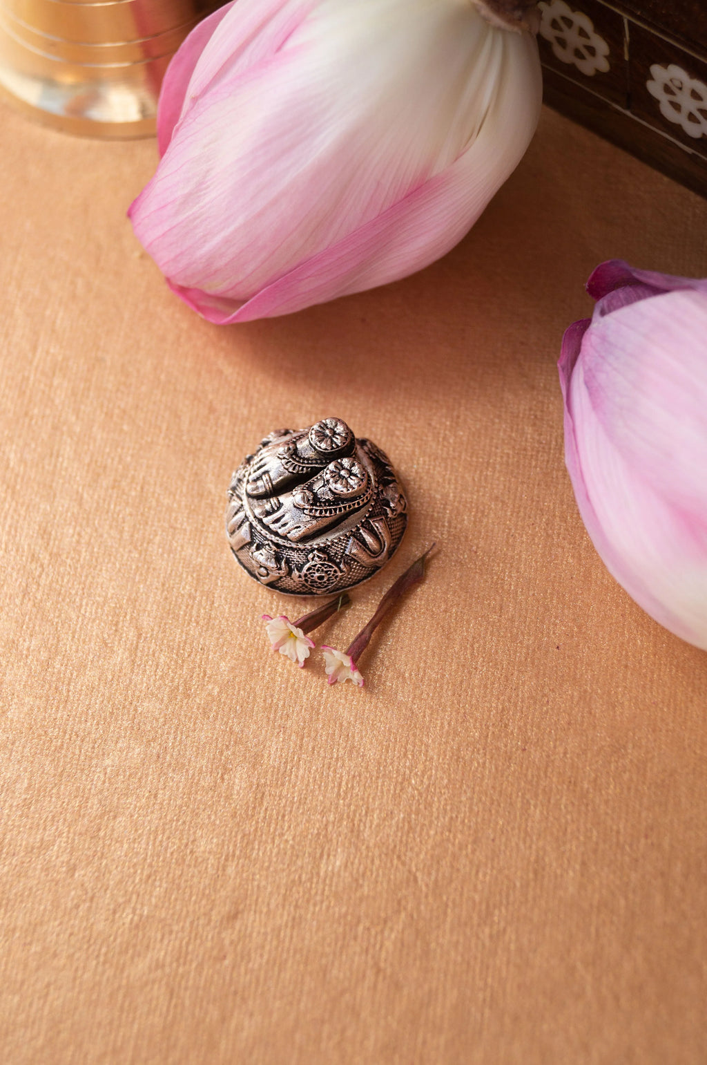 Antique 925 Sterling Silver Charan - Family Wali Diwali Gift Hamper