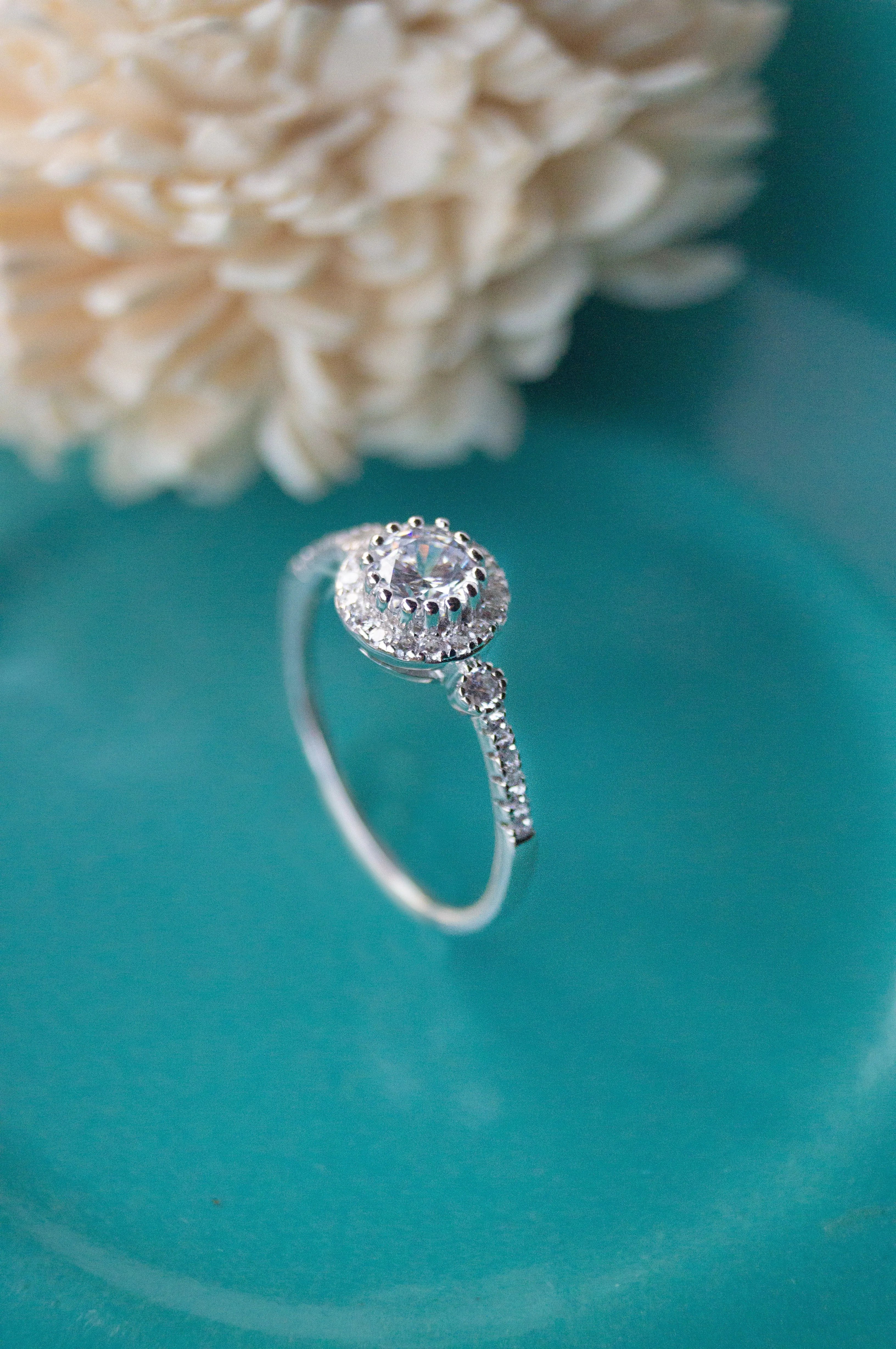 Holding It For You Solitaire Sterling Silver Ring