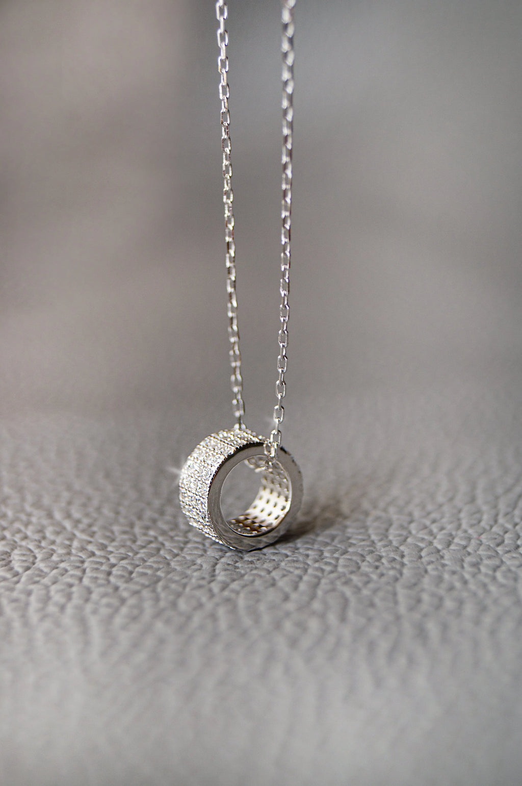 Ring-It-Up Rose Gold Plated Sterling Silver Pendant With Chain