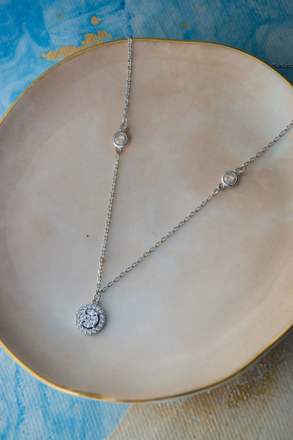 Minimal Cluster Sterling Silver Necklace Set