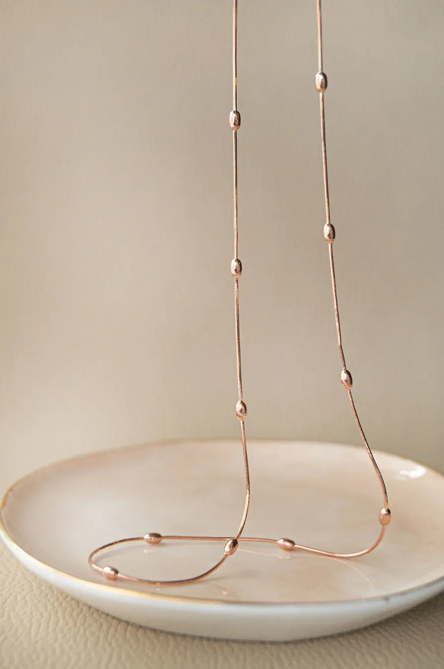 Elegantly Dancing Beads Sterling Silver Chain