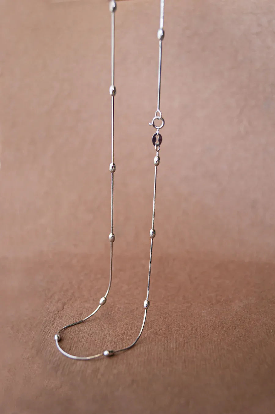 Elegantly Dancing Beads Sterling Silver Chain