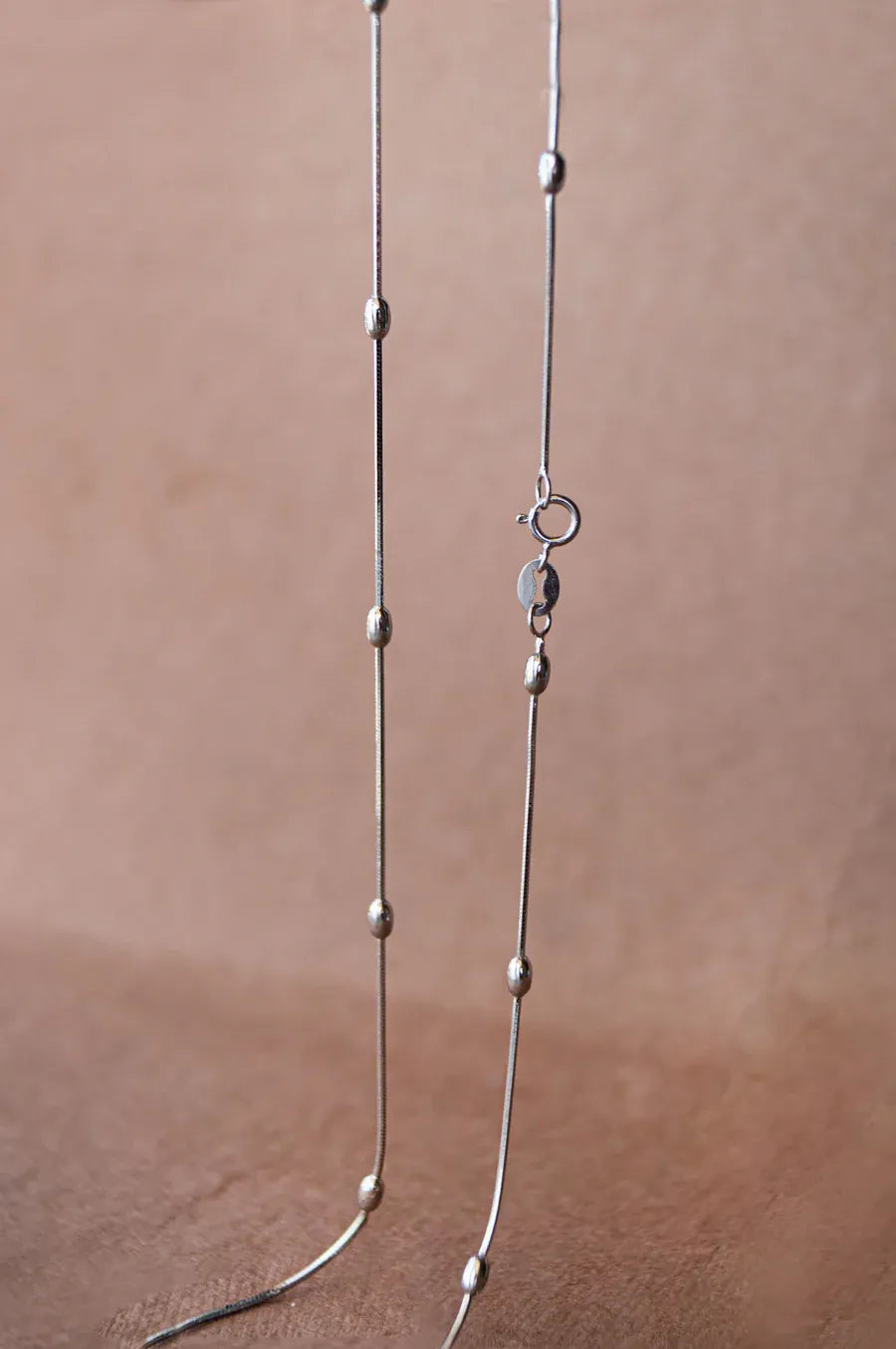 Elegantly Dancing Beads Sterling Silver Chain