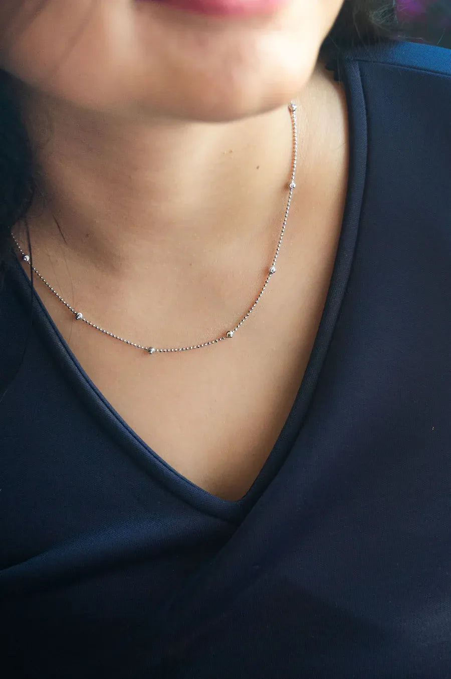 Cutting Edge Tiny Balls Sterling Silver Chain