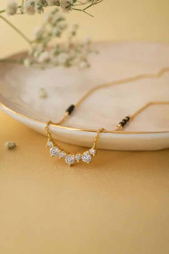 Blinging Smile Gold Plated Sterling Silver Mangalsutra