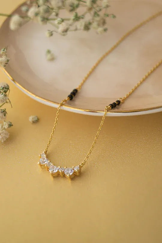 Blinging Smile Gold Plated Sterling Silver Mangalsutra