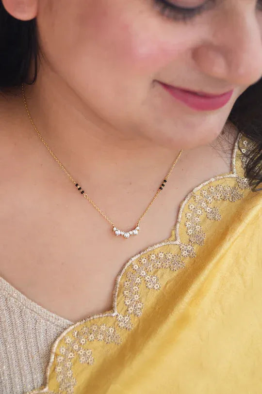 Blinging Smile Gold Plated Sterling Silver Mangalsutra